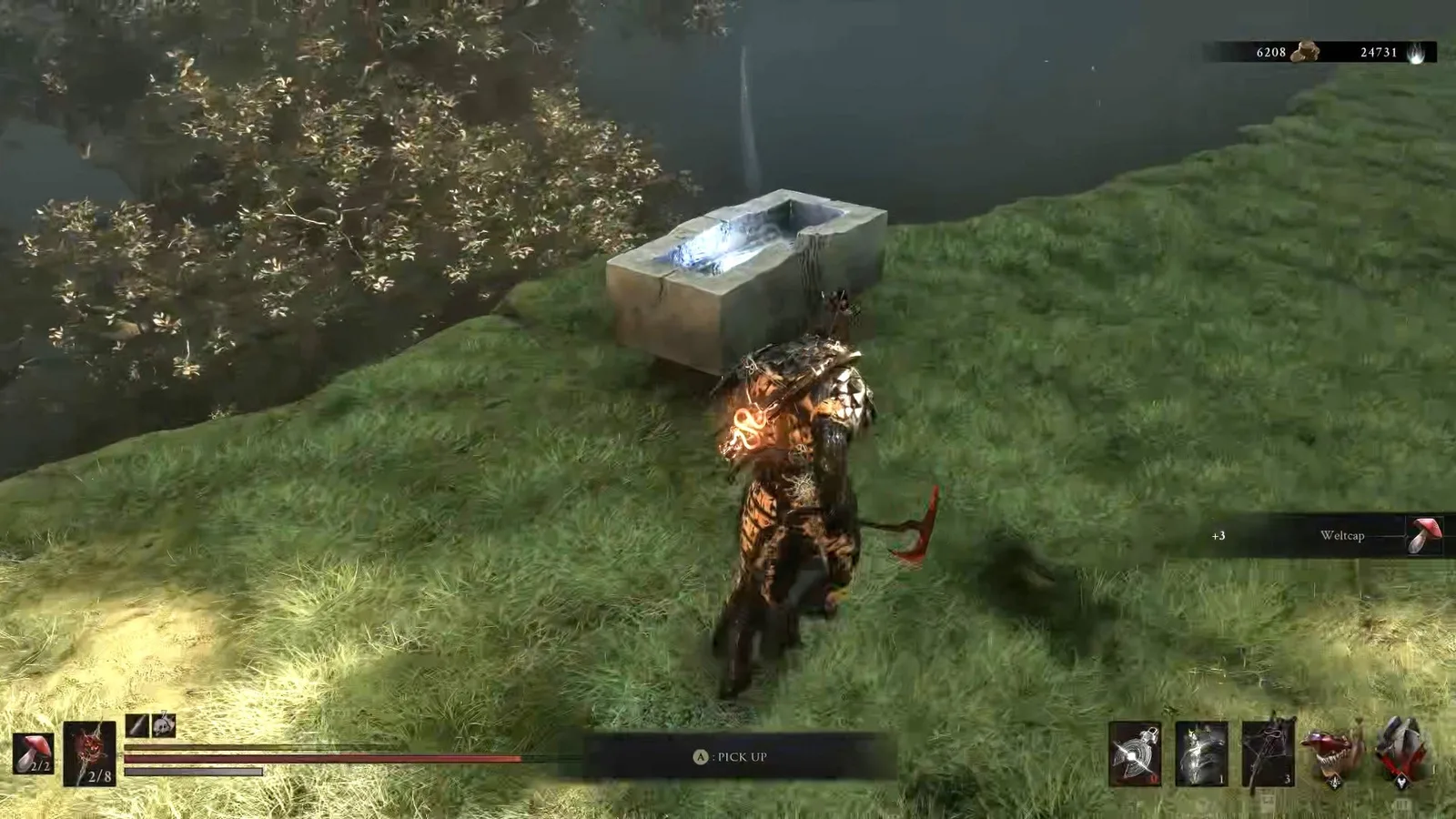 A Mortal Shell 2 screenshot showing the perfect path the player should take through Castigator's Keep according to Rock Paper Shotgun's full walkthrough of the game.