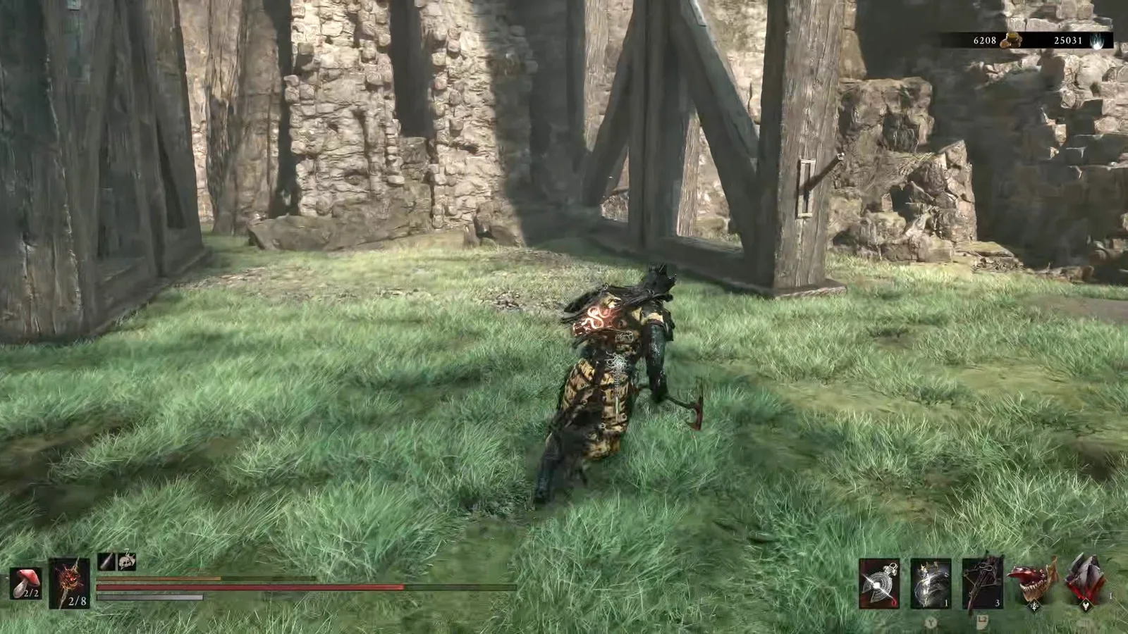 A Mortal Shell 2 screenshot showing the perfect path the player should take through Castigator's Keep according to Rock Paper Shotgun's full walkthrough of the game.