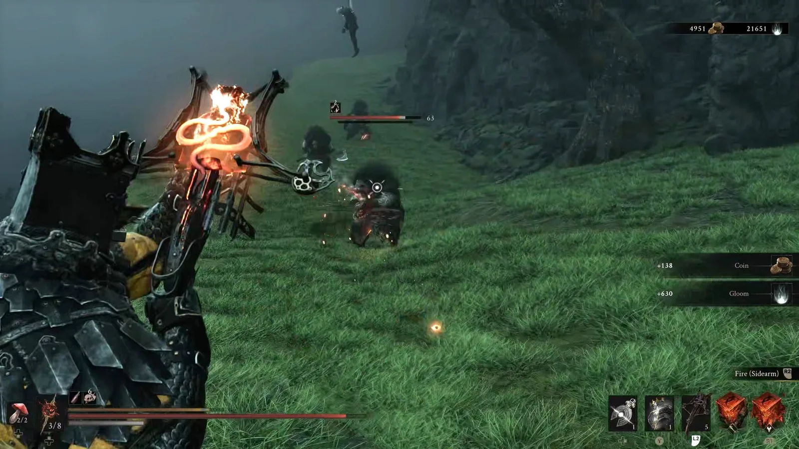 A Mortal Shell 2 screenshot showing the perfect path the player should take through Castigator's Keep according to Rock Paper Shotgun's full walkthrough of the game.