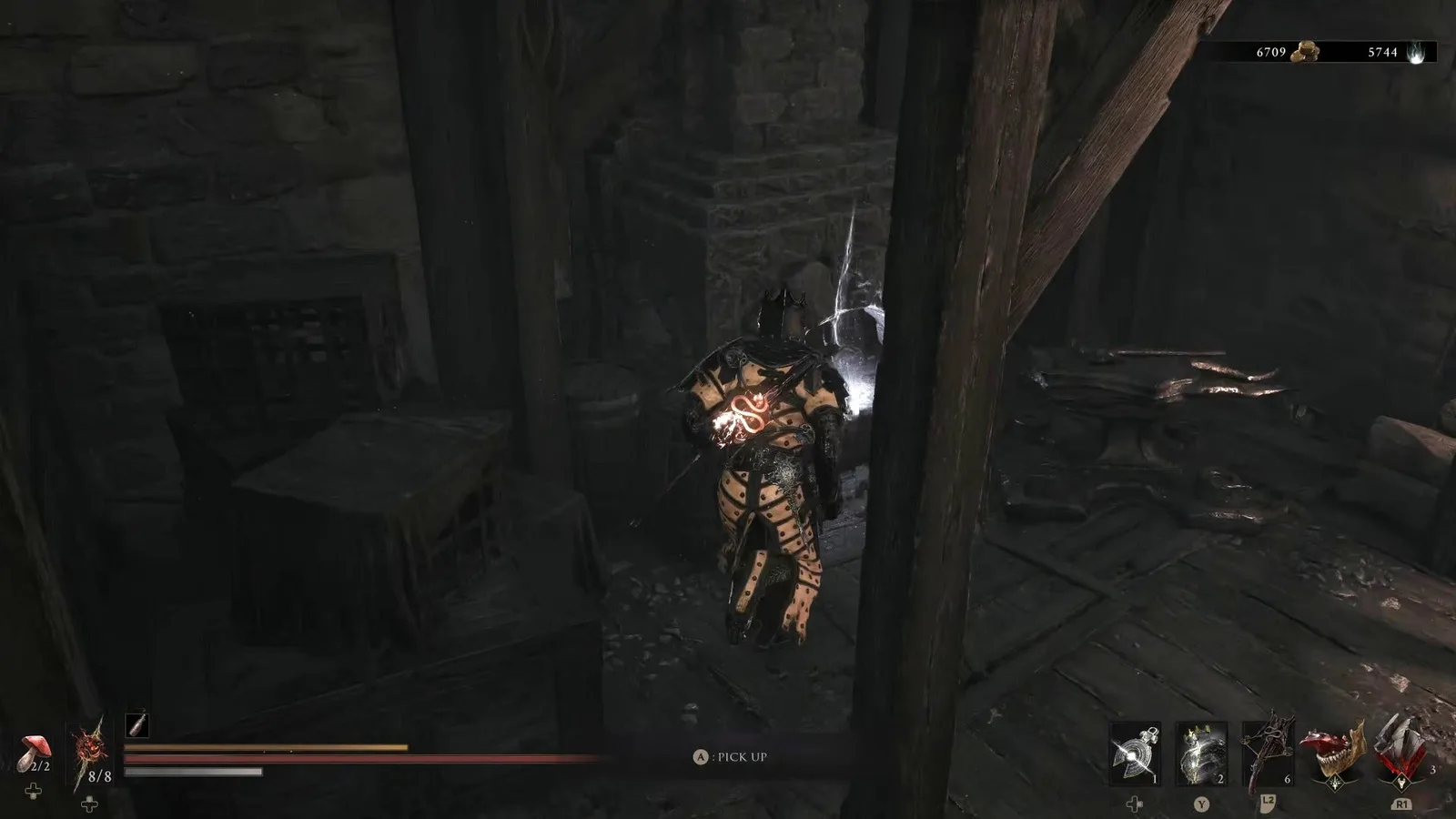 A Mortal Shell 2 screenshot showing the perfect path the player should take through Castigator's Keep according to Rock Paper Shotgun's full walkthrough of the game.