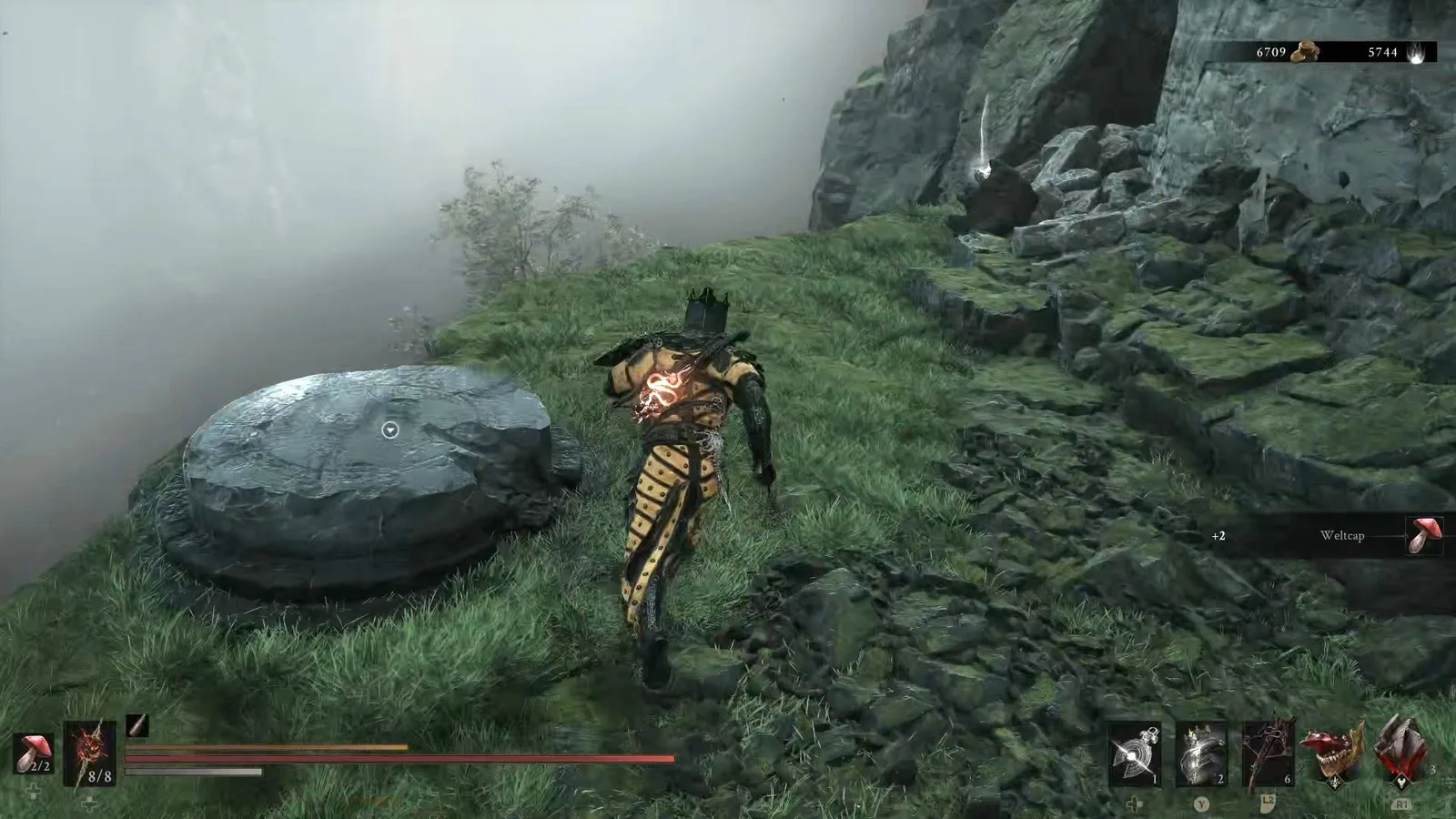 A Mortal Shell 2 screenshot showing the perfect path the player should take through Castigator's Keep according to Rock Paper Shotgun's full walkthrough of the game.