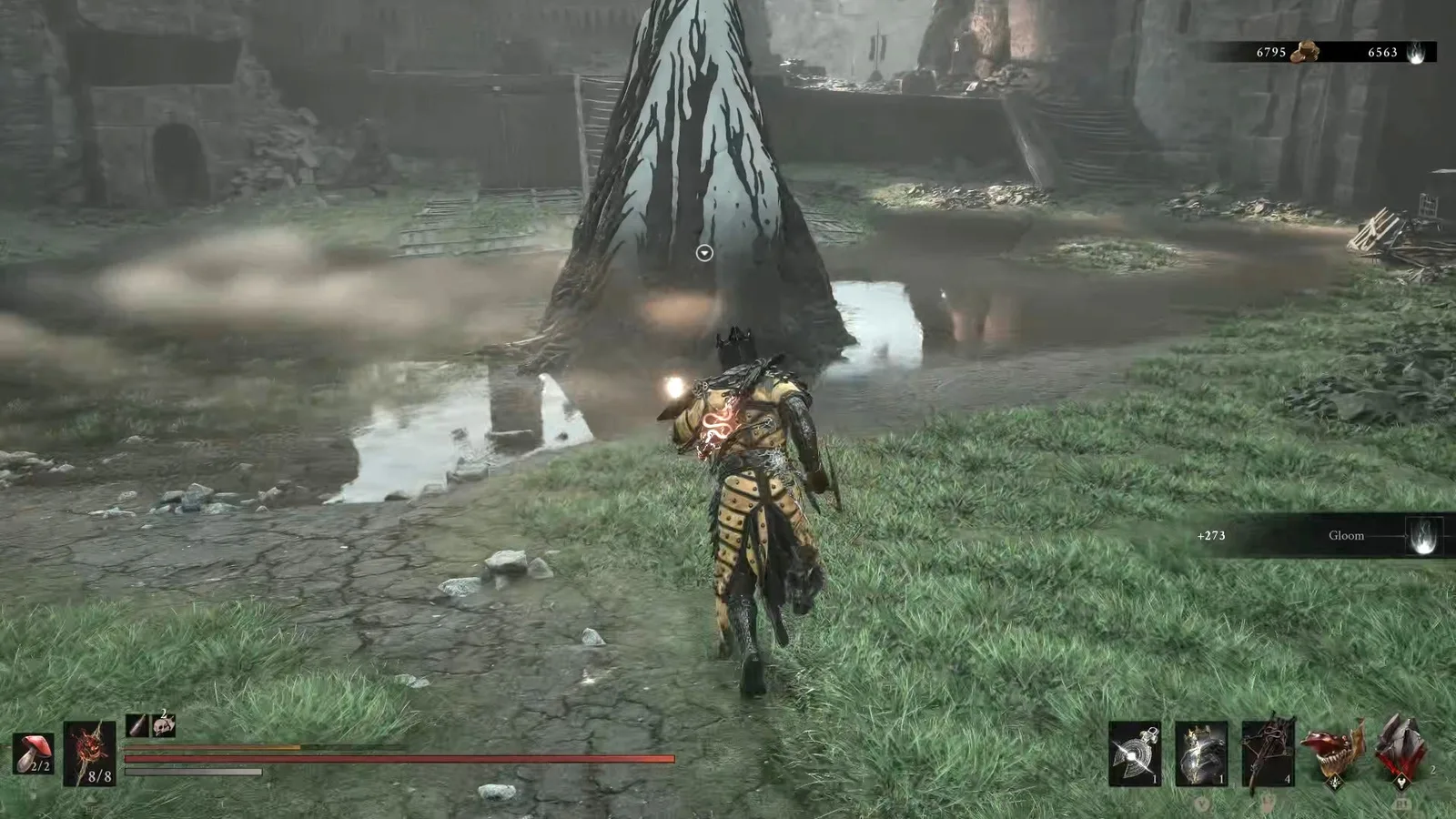 A Mortal Shell 2 screenshot showing the perfect path the player should take through Castigator's Keep according to Rock Paper Shotgun's full walkthrough of the game.