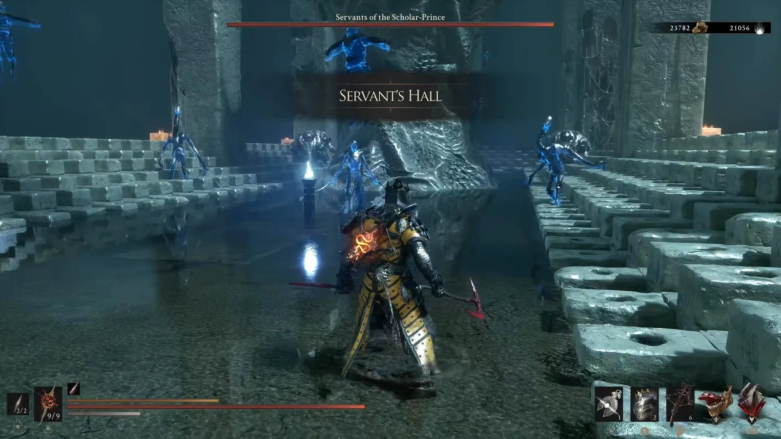 A Mortal Shell 2 screenshot showing the perfect path the player should take through The Faded Citadel according to Rock Paper Shotgun's full walkthrough of the game.
