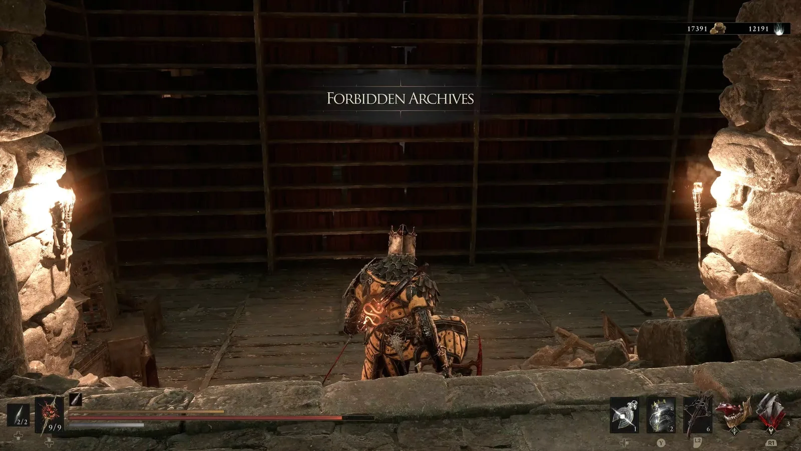 A Mortal Shell 2 screenshot showing the perfect path the player should take through The Faded Citadel according to Rock Paper Shotgun's full walkthrough of the game.
