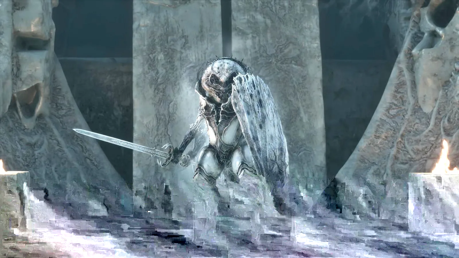 A Mortal Shell 2 screenshot showing the perfect path the player should take through The Faded Citadel according to Rock Paper Shotgun's full walkthrough of the game.