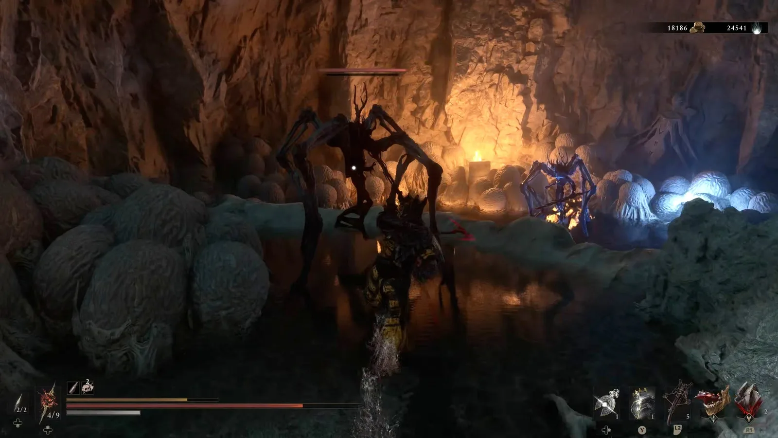 A Mortal Shell 2 screenshot showing the perfect path the player should take through The Faded Citadel according to Rock Paper Shotgun's full walkthrough of the game.