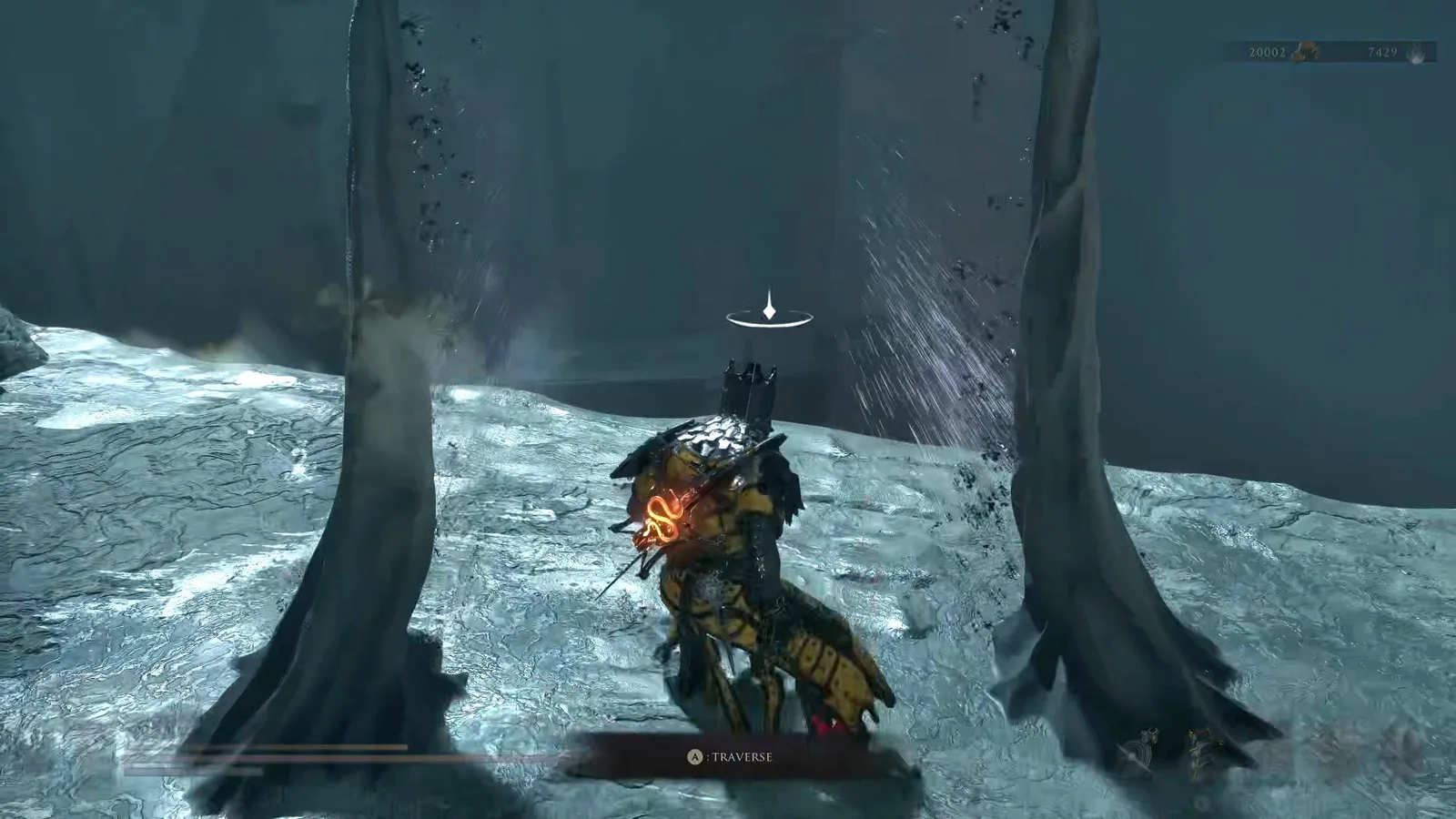 A Mortal Shell 2 screenshot showing the perfect path the player should take through The Faded Citadel according to Rock Paper Shotgun's full walkthrough of the game.