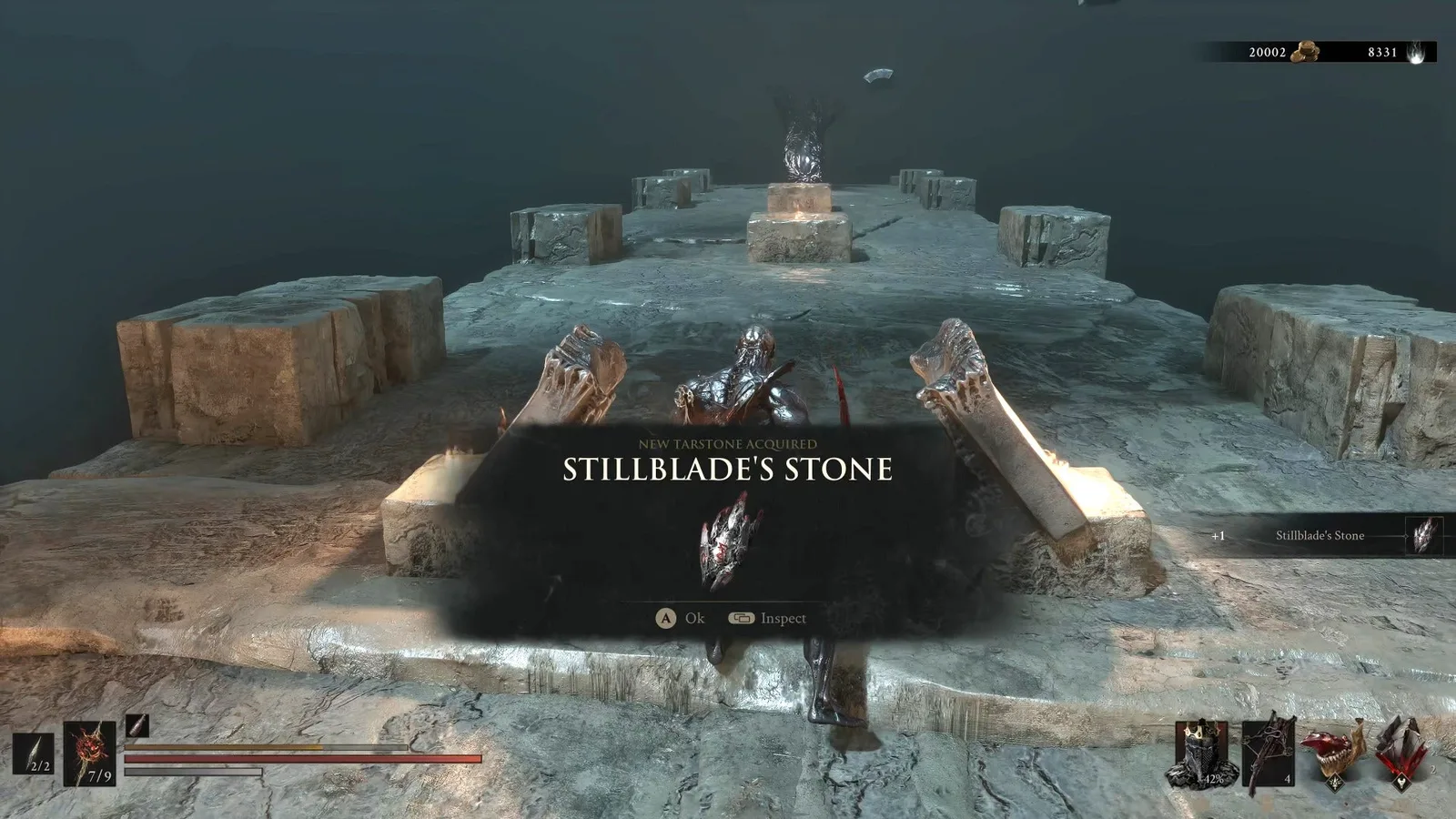 A Mortal Shell 2 screenshot showing the perfect path the player should take through The Faded Citadel according to Rock Paper Shotgun's full walkthrough of the game.