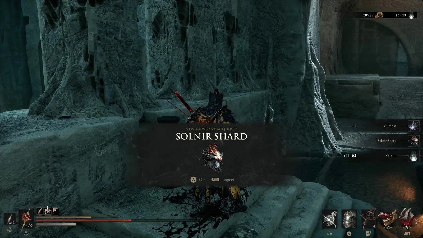 A Mortal Shell 2 screenshot showing the perfect path the player should take through The Faded Citadel according to Rock Paper Shotgun's full walkthrough of the game.