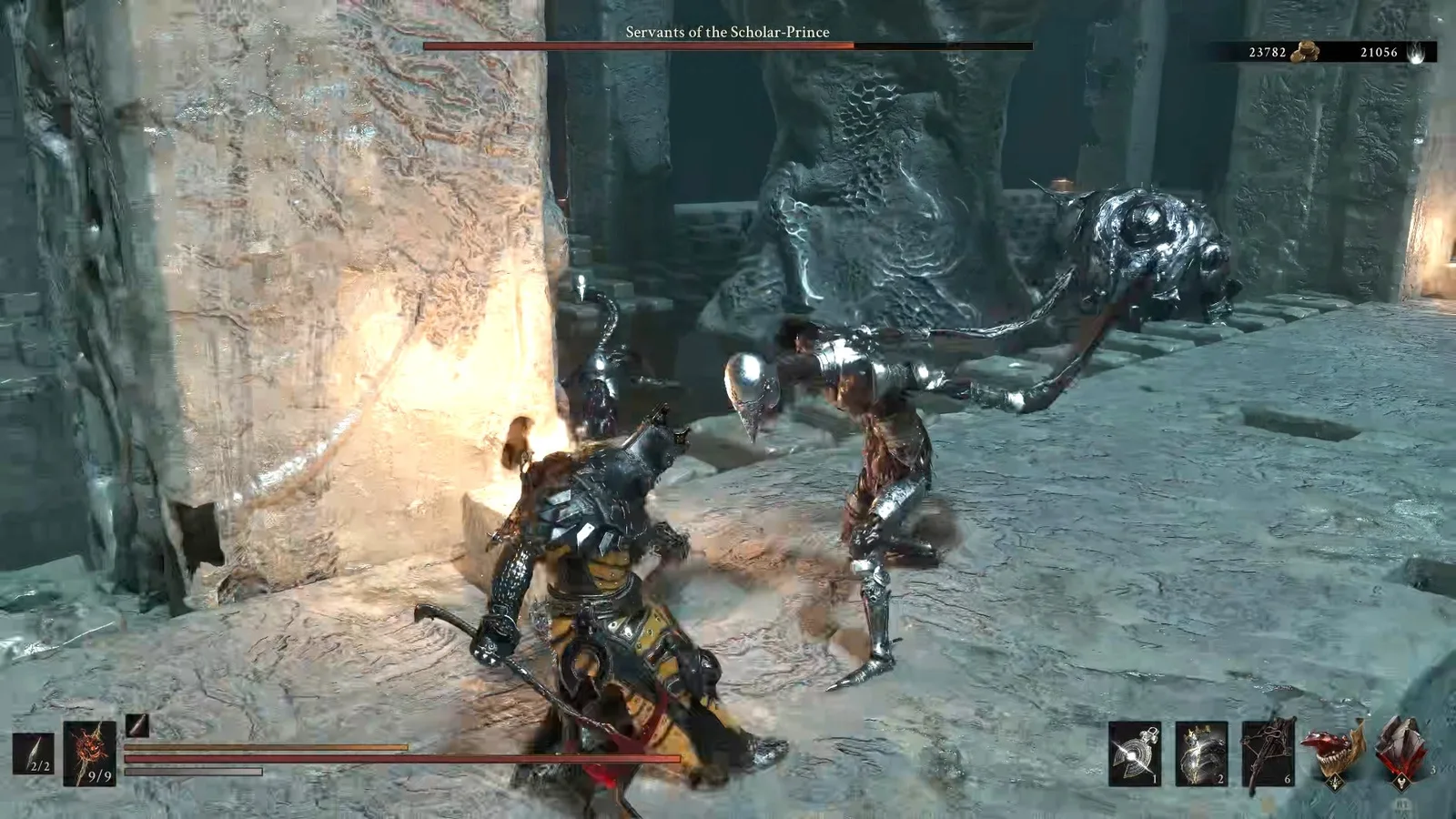 A Mortal Shell 2 screenshot showing the perfect path the player should take through The Faded Citadel according to Rock Paper Shotgun's full walkthrough of the game.