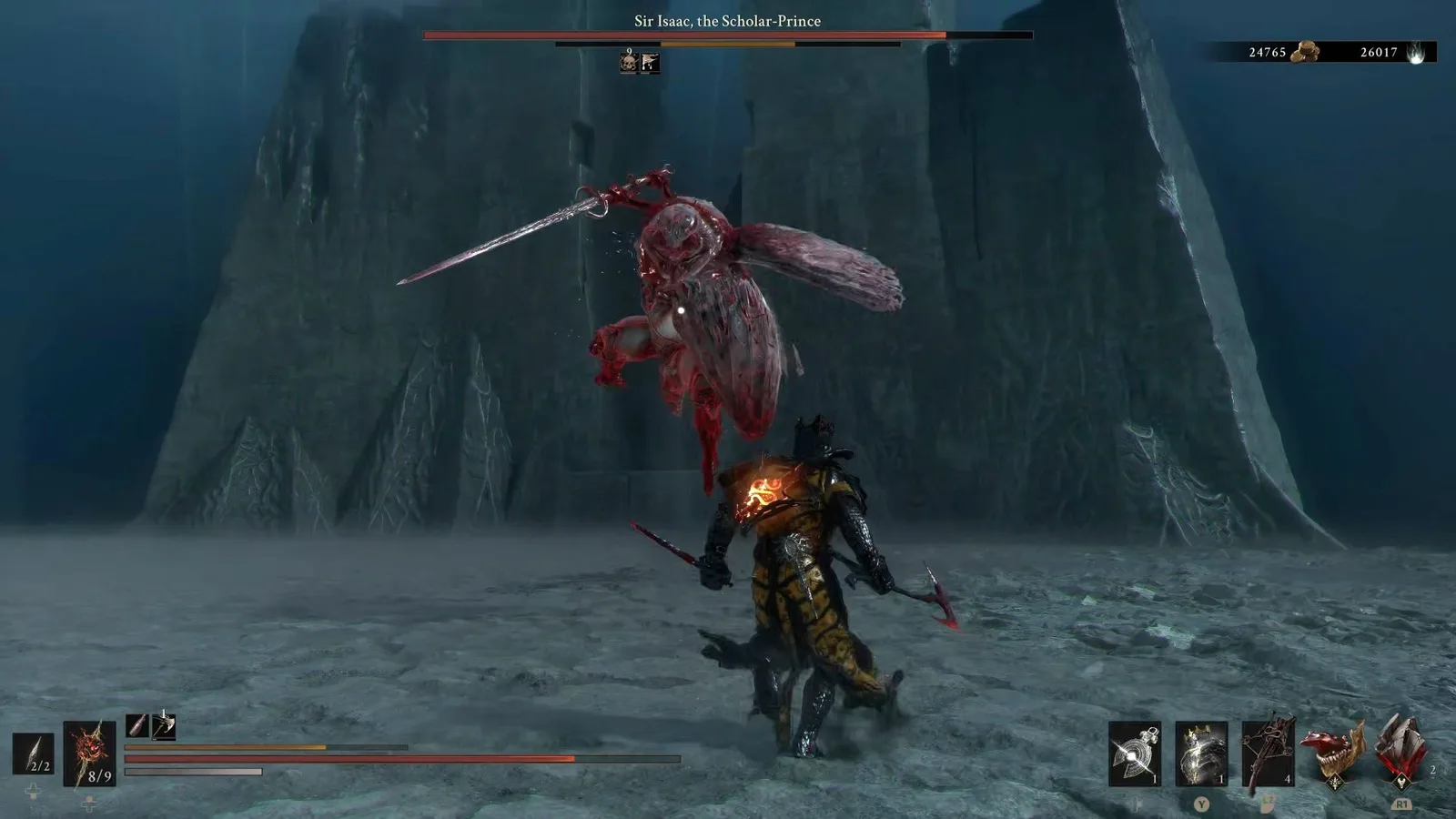 A Mortal Shell 2 screenshot showing the perfect path the player should take through The Faded Citadel according to Rock Paper Shotgun's full walkthrough of the game.