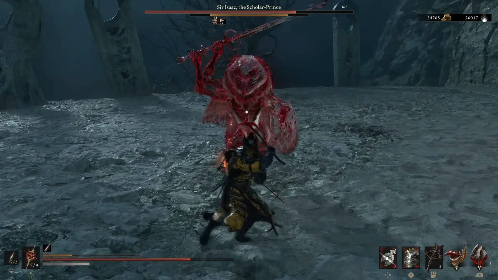 A Mortal Shell 2 screenshot showing the perfect path the player should take through The Faded Citadel according to Rock Paper Shotgun's full walkthrough of the game.