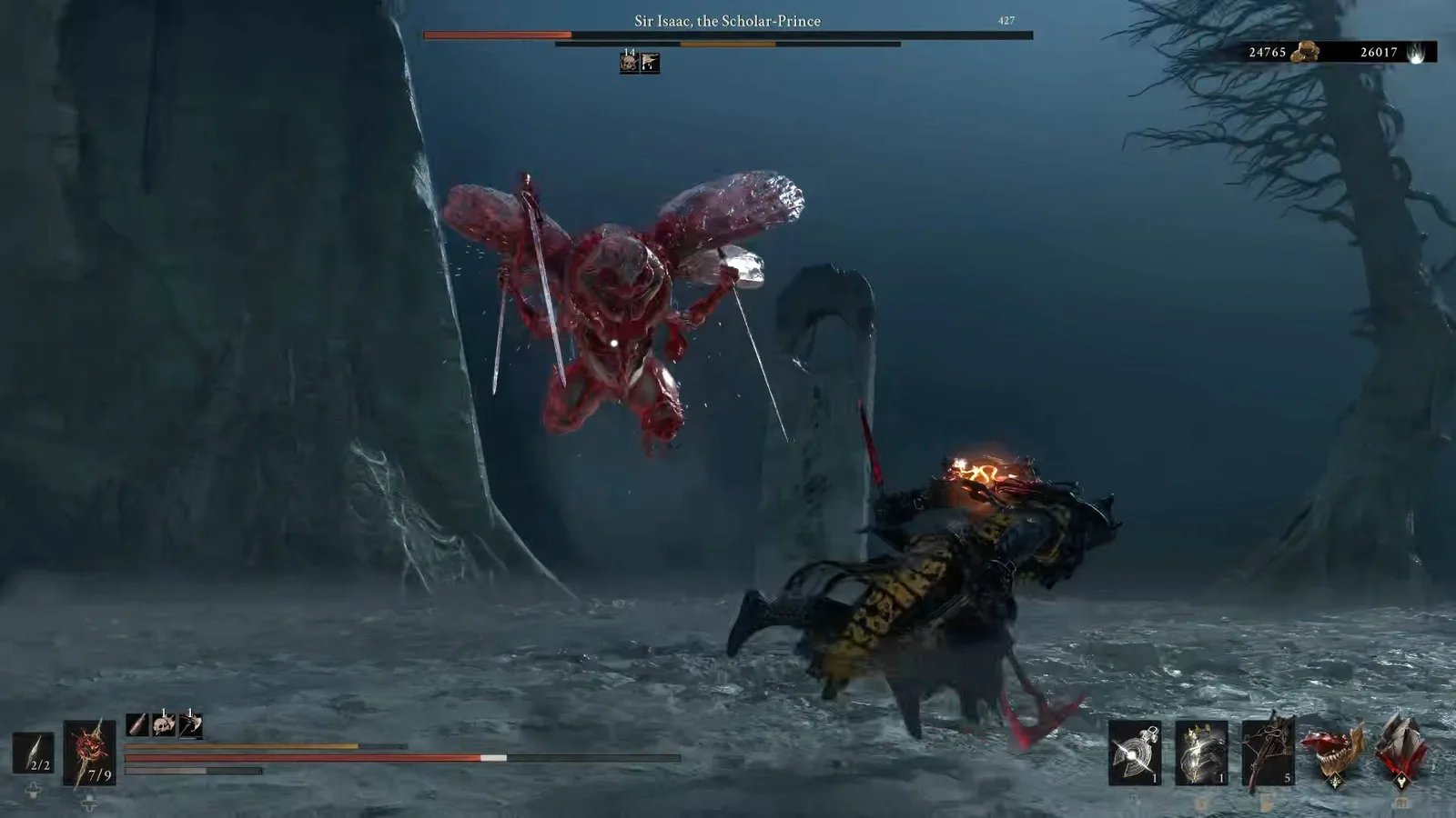 A Mortal Shell 2 screenshot showing the perfect path the player should take through The Faded Citadel according to Rock Paper Shotgun's full walkthrough of the game.