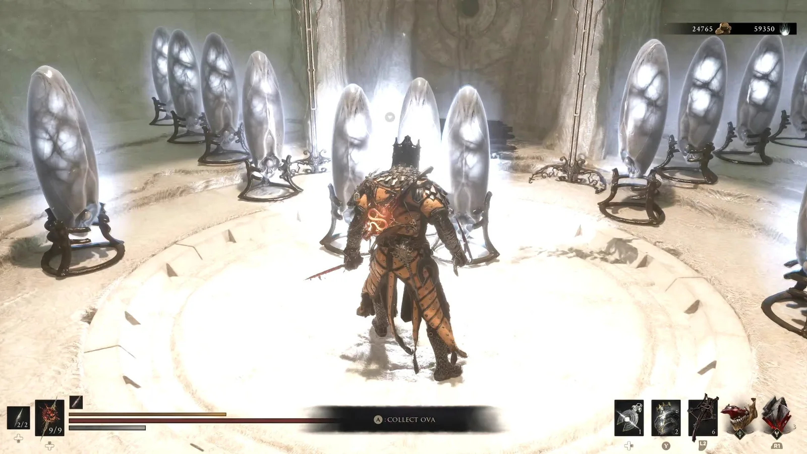 A Mortal Shell 2 screenshot showing the perfect path the player should take through The Faded Citadel according to Rock Paper Shotgun's full walkthrough of the game.