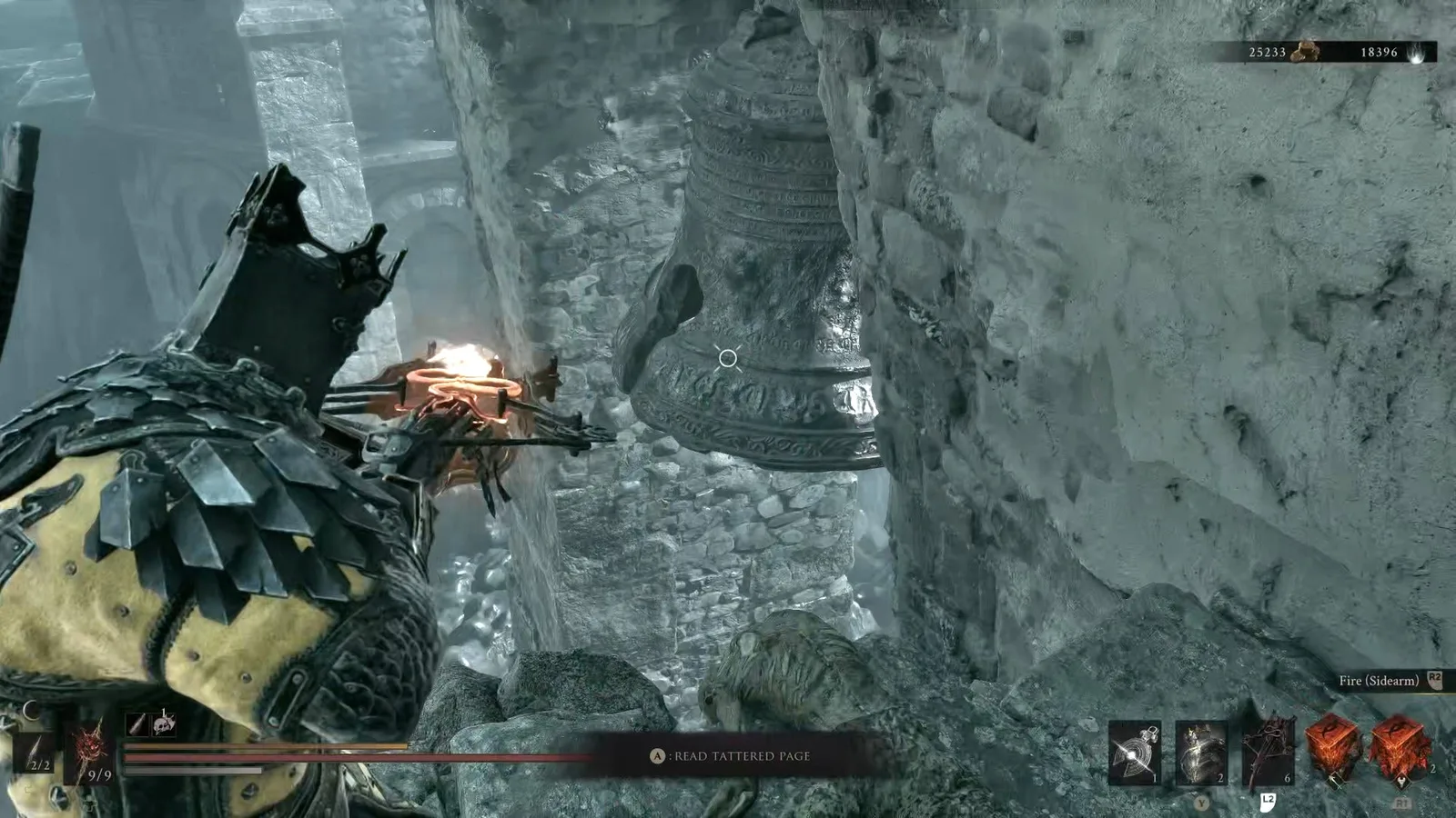 A Mortal Shell 2 screenshot showing the perfect path the player should take through The Forgotten Tower according to Rock Paper Shotgun's full walkthrough of the game.