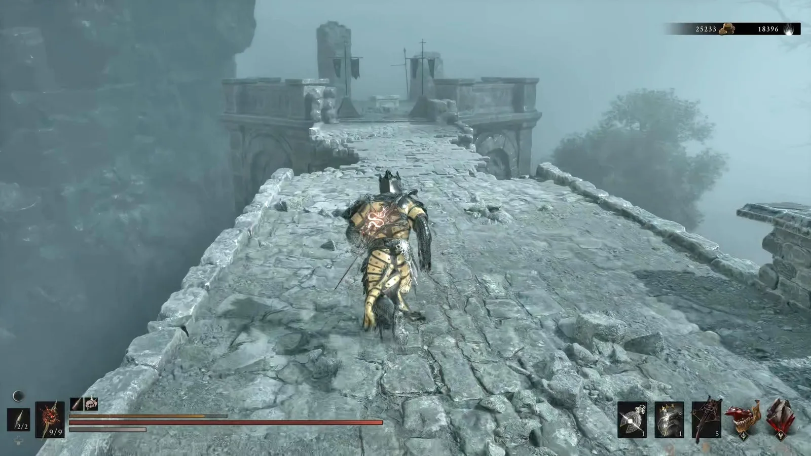 A Mortal Shell 2 screenshot showing the perfect path the player should take through The Forgotten Tower according to Rock Paper Shotgun's full walkthrough of the game.