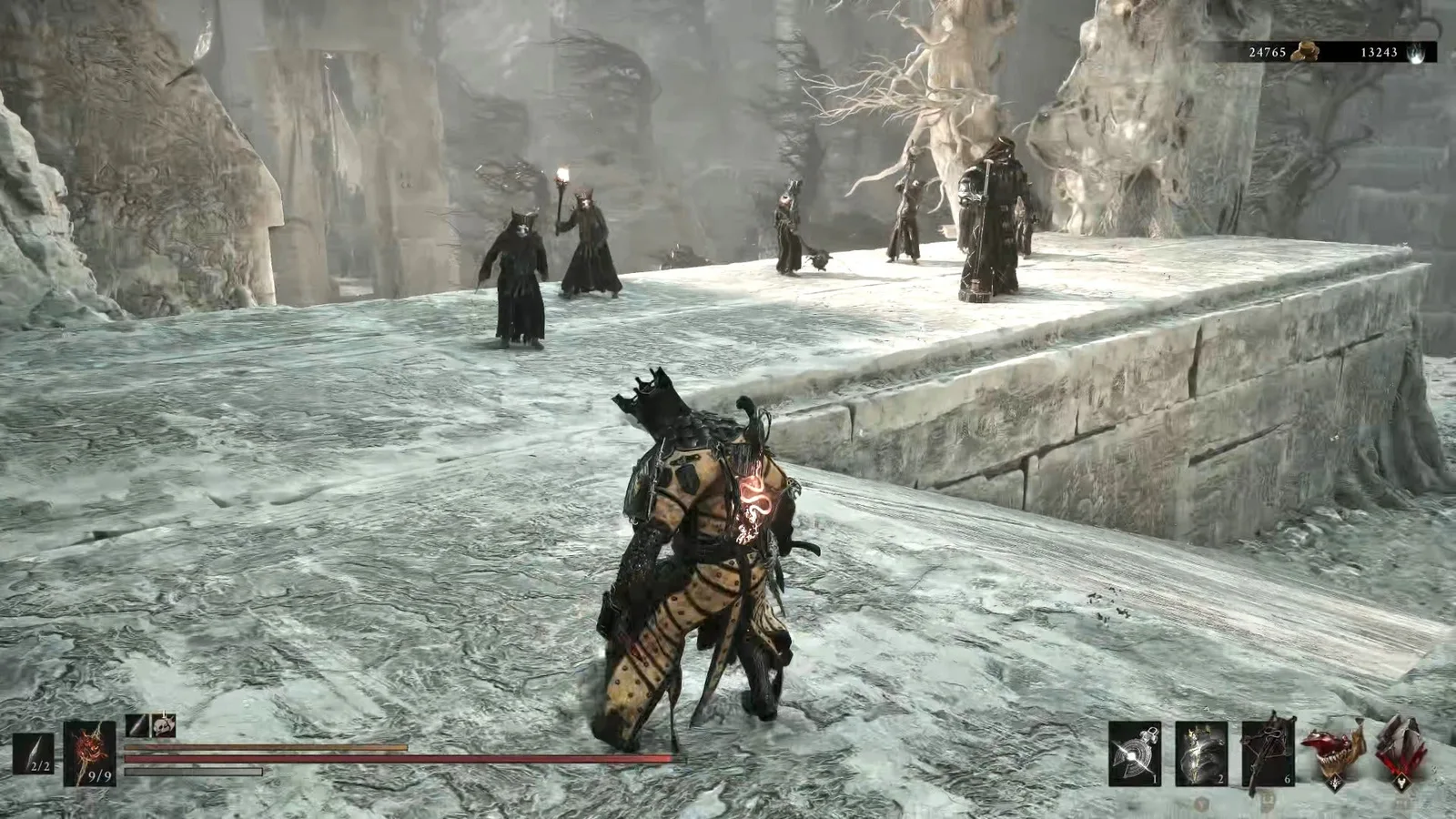 A Mortal Shell 2 screenshot showing the perfect path the player should take through The Forgotten Tower according to Rock Paper Shotgun's full walkthrough of the game.