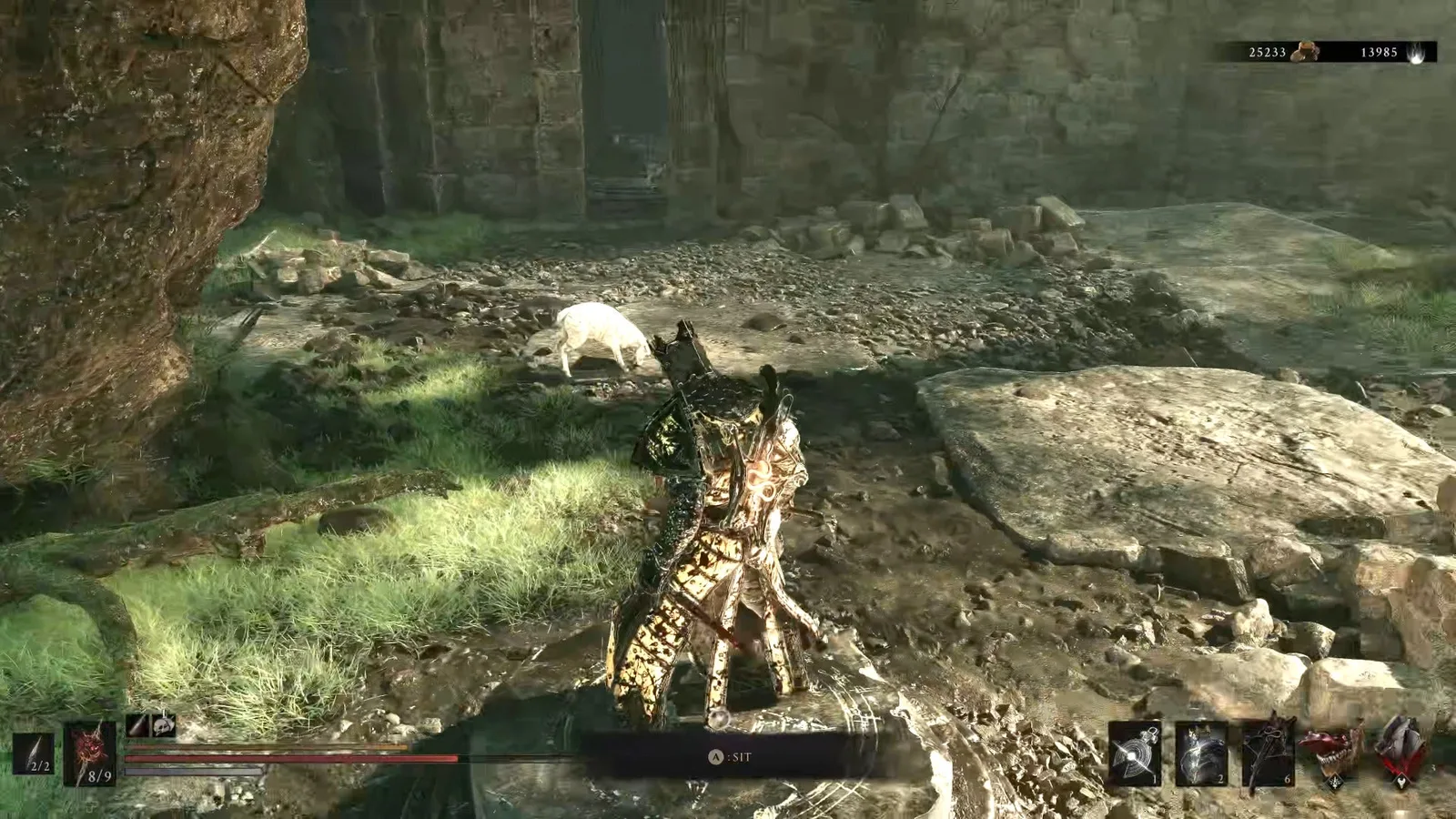 A Mortal Shell 2 screenshot showing the perfect path the player should take through The Forgotten Tower according to Rock Paper Shotgun's full walkthrough of the game.