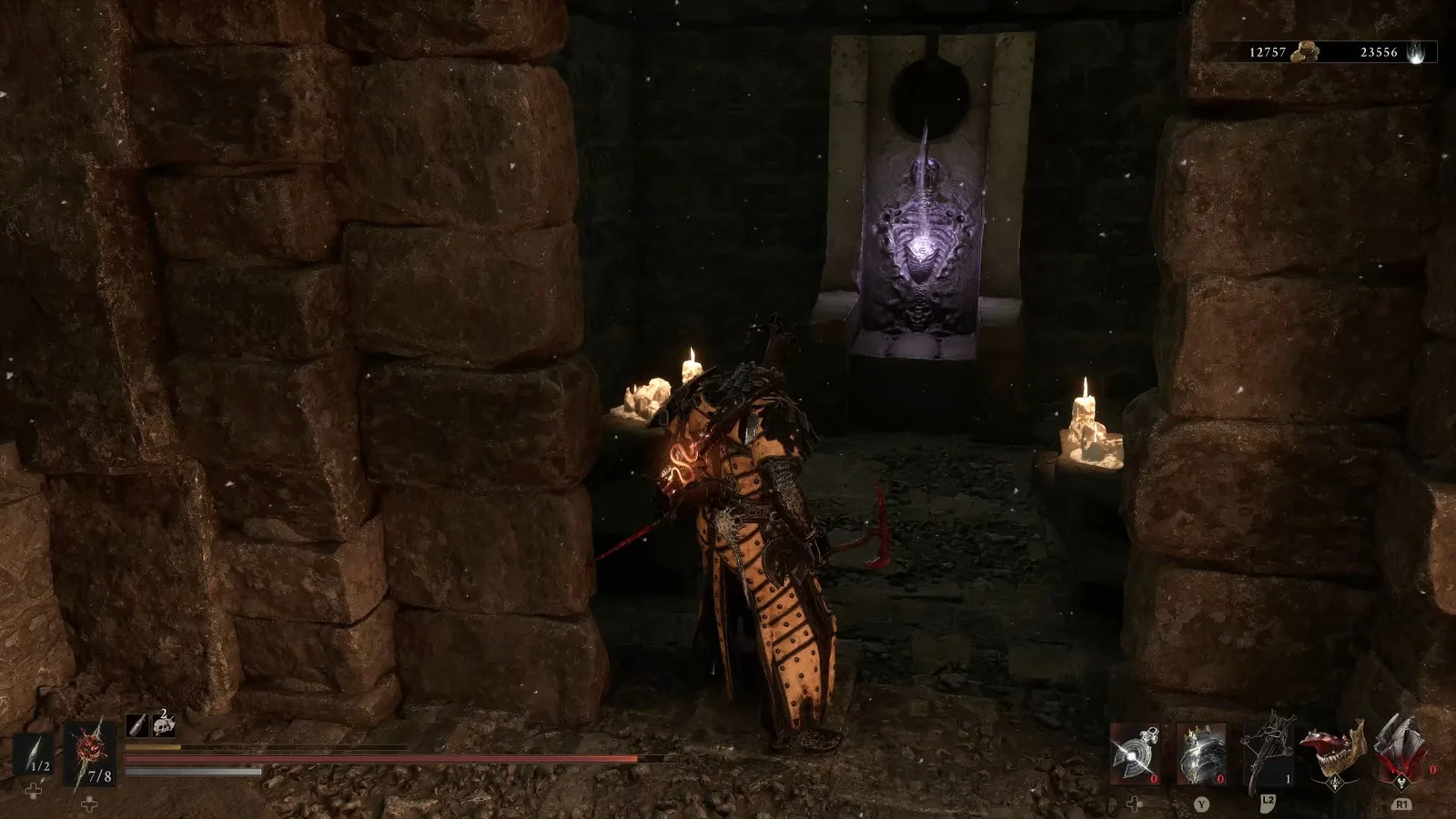 A Mortal Shell 2 screenshot showing the perfect path the player should take through The Silent Steps according to Rock Paper Shotgun's full walkthrough of the game.