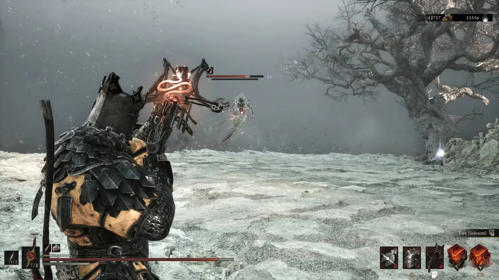 A Mortal Shell 2 screenshot showing the perfect path the player should take through The Silent Steps according to Rock Paper Shotgun's full walkthrough of the game.