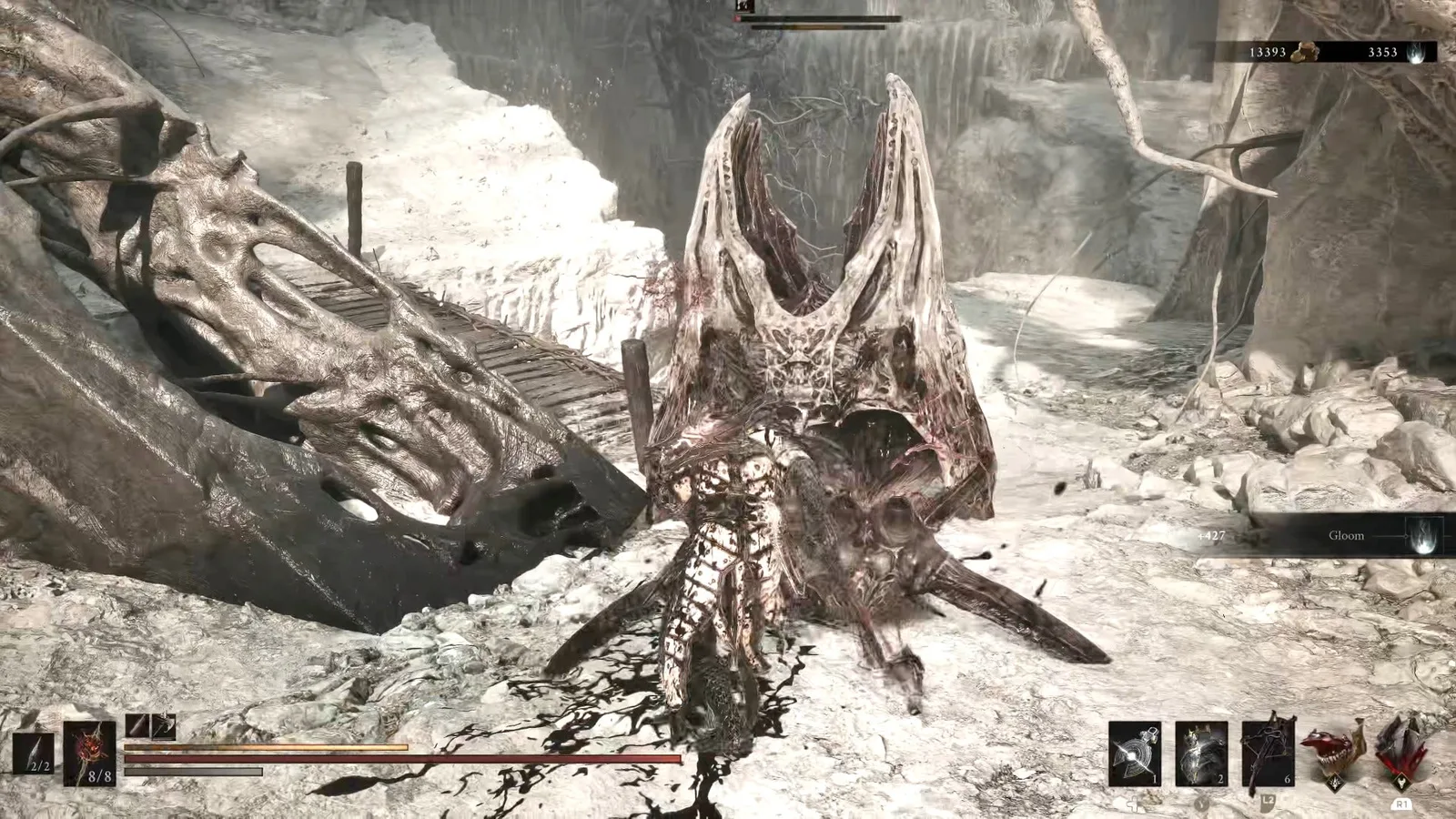 A Mortal Shell 2 screenshot showing the perfect path the player should take through The Silent Steps according to Rock Paper Shotgun's full walkthrough of the game.