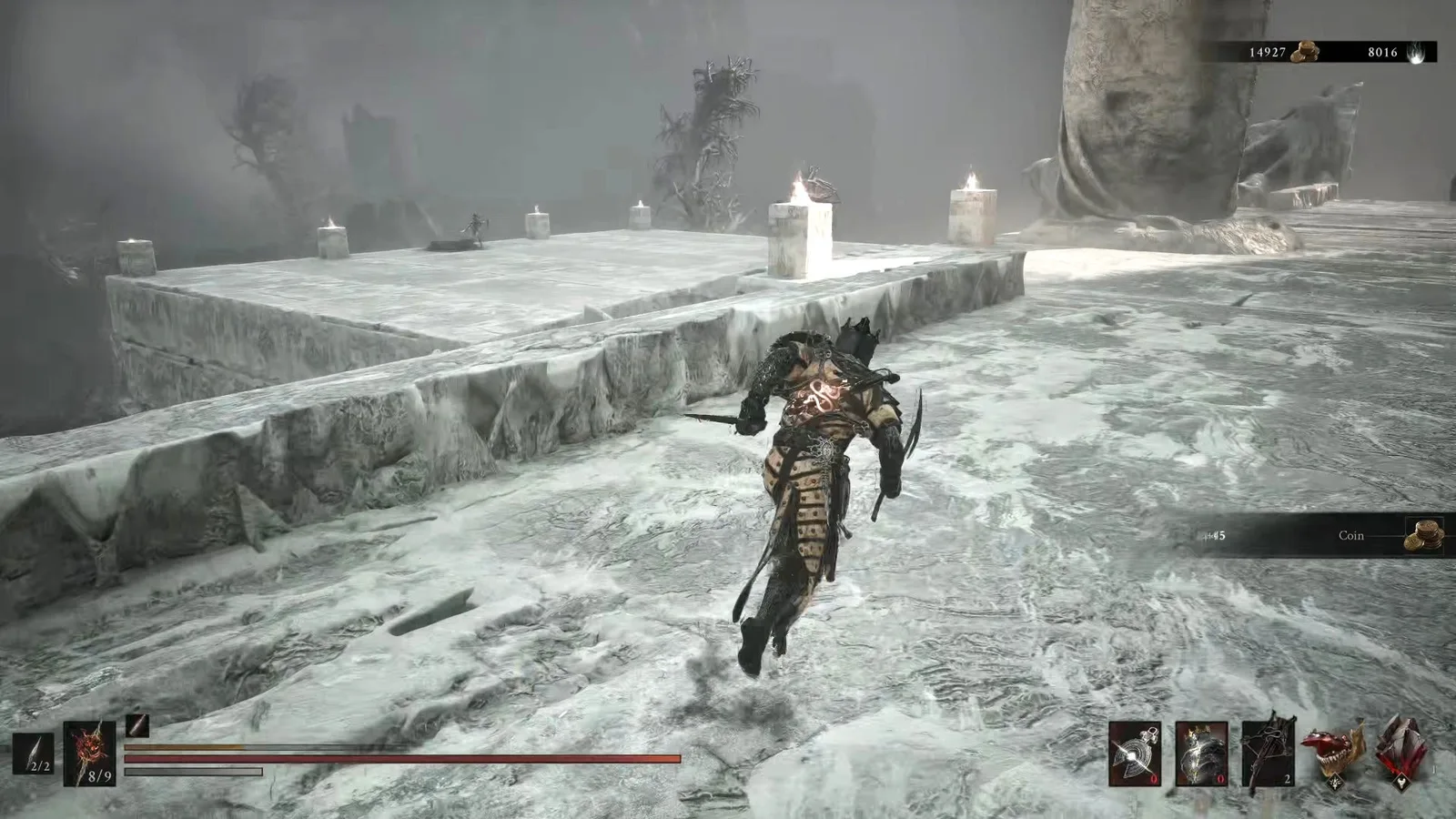 A Mortal Shell 2 screenshot showing the perfect path the player should take through The Silent Steps according to Rock Paper Shotgun's full walkthrough of the game.