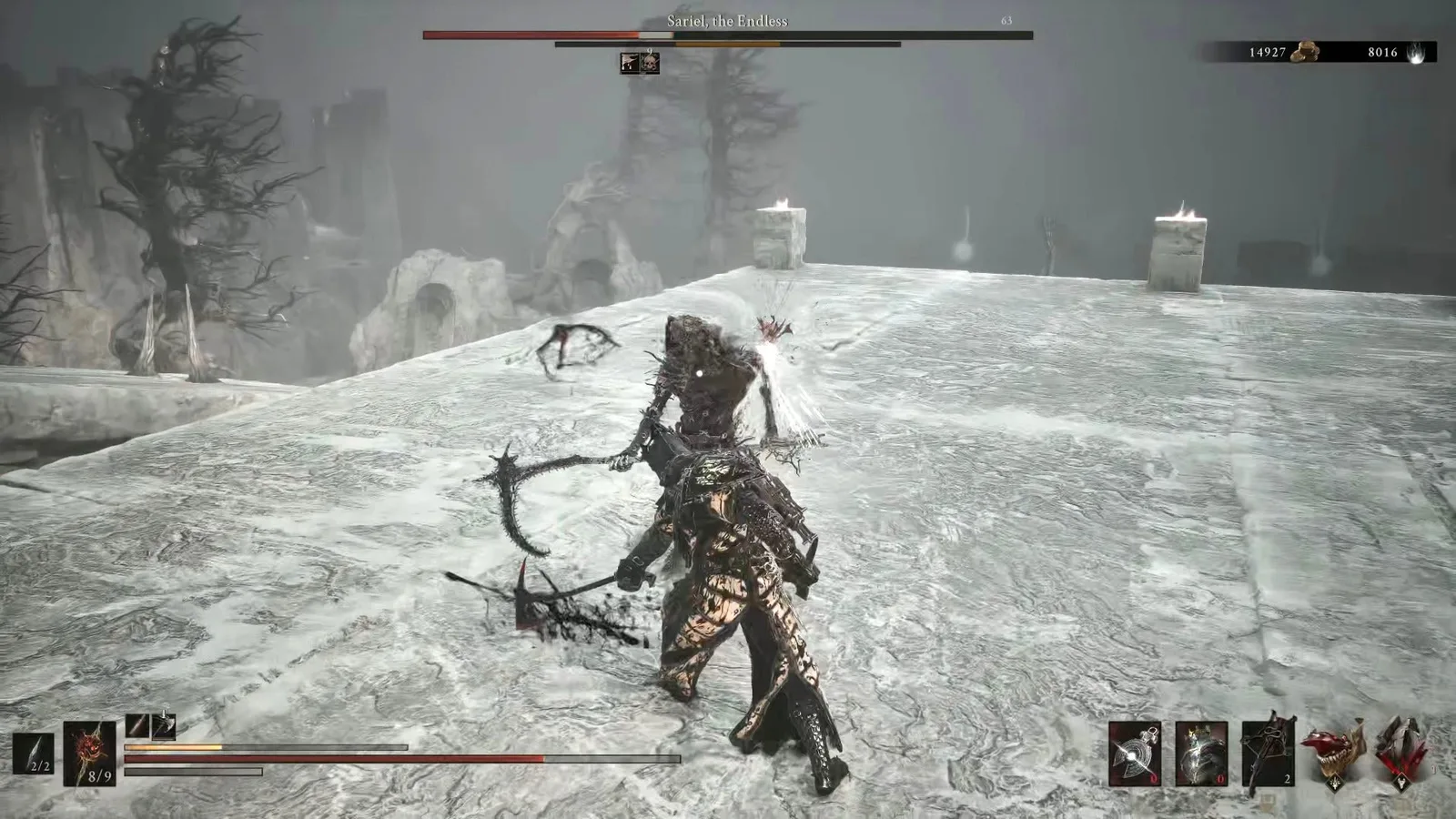 A Mortal Shell 2 screenshot showing the perfect path the player should take through The Silent Steps according to Rock Paper Shotgun's full walkthrough of the game.