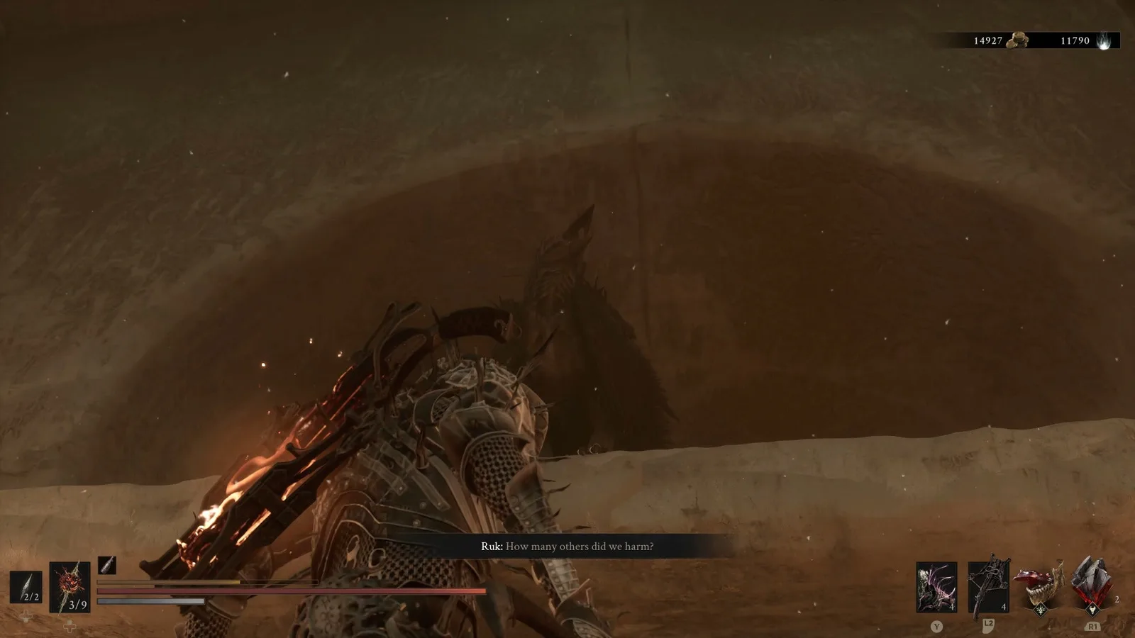 A Mortal Shell 2 screenshot showing the perfect path the player should take through The Silent Steps according to Rock Paper Shotgun's full walkthrough of the game.