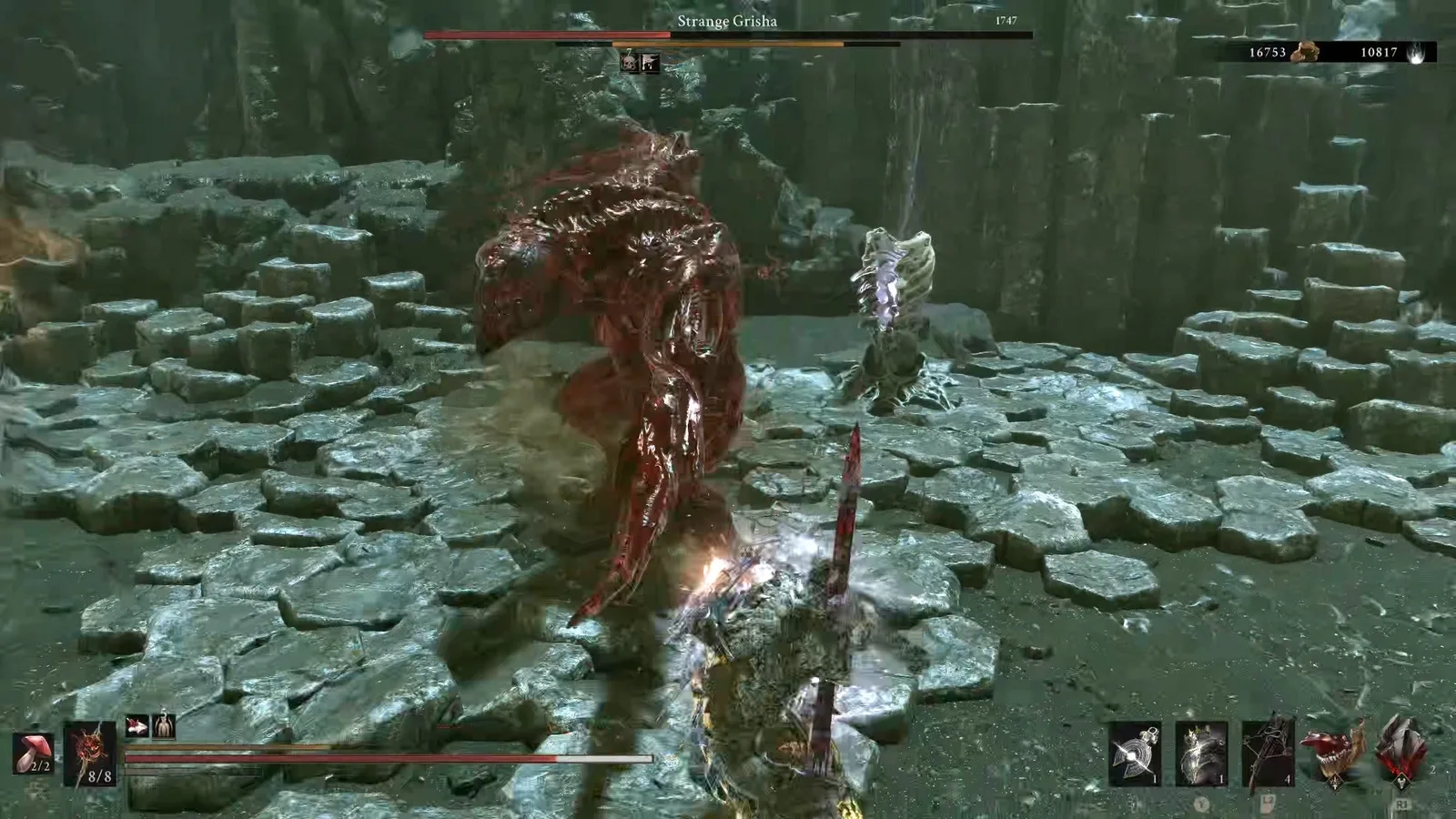 A Mortal Shell 2 screenshot showing the perfect path the player should take through the Withered Shoals according to Rock Paper Shotgun's full walkthrough of the game.