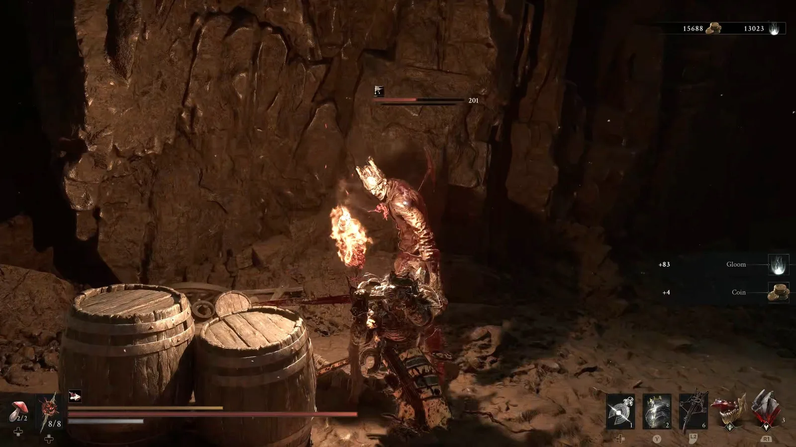 A Mortal Shell 2 screenshot showing the perfect path the player should take through the Withered Shoals according to Rock Paper Shotgun's full walkthrough of the game.
