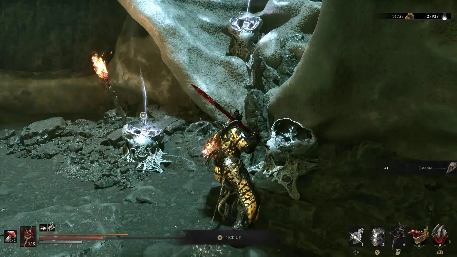 A Mortal Shell 2 screenshot showing the perfect path the player should take through the Withered Shoals according to Rock Paper Shotgun's full walkthrough of the game.