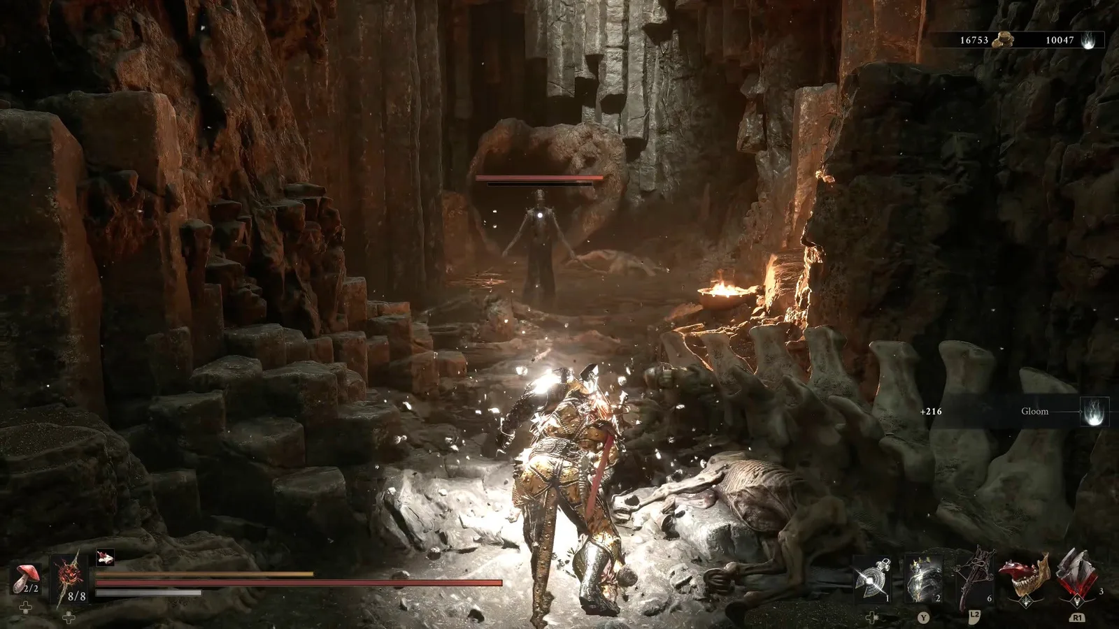 A Mortal Shell 2 screenshot showing the perfect path the player should take through the Withered Shoals according to Rock Paper Shotgun's full walkthrough of the game.