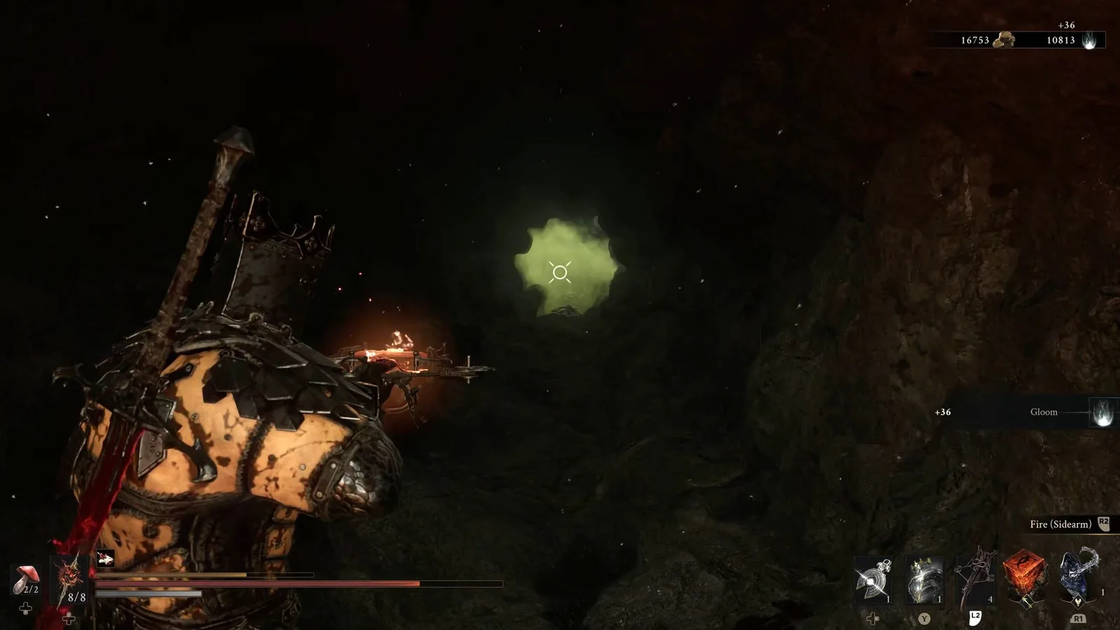 A Mortal Shell 2 screenshot showing the perfect path the player should take through the Withered Shoals according to Rock Paper Shotgun's full walkthrough of the game.