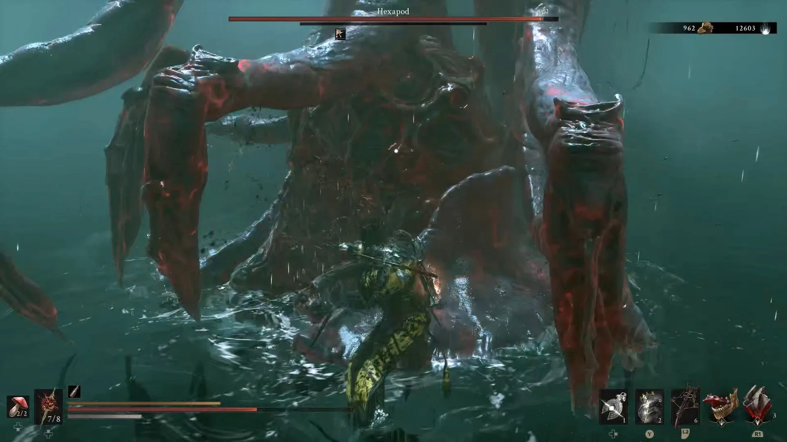 A Mortal Shell 2 screenshot showing the perfect path the player should take through the Withered Shoals according to Rock Paper Shotgun's full walkthrough of the game.