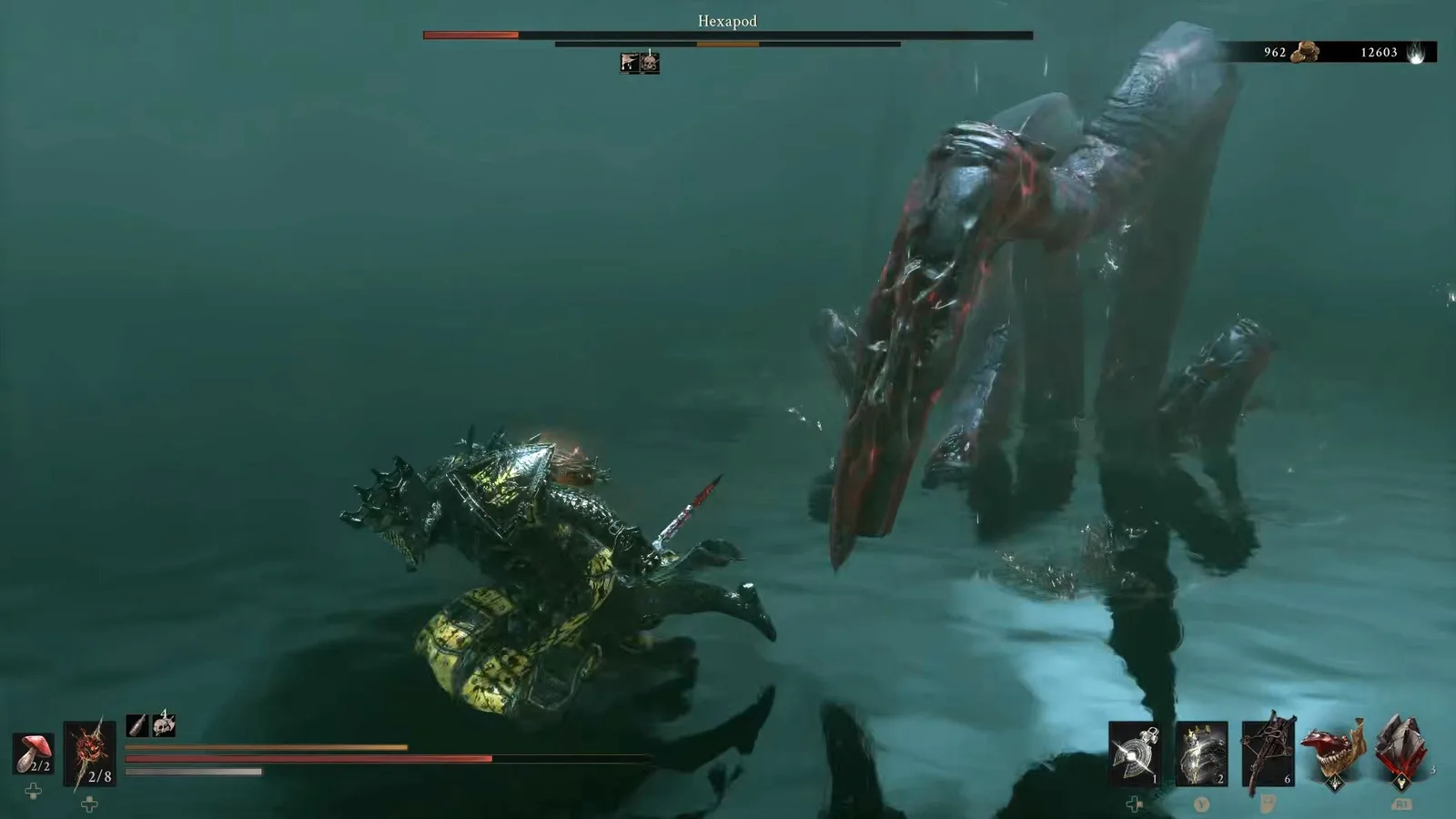 A Mortal Shell 2 screenshot showing the perfect path the player should take through the Withered Shoals according to Rock Paper Shotgun's full walkthrough of the game.
