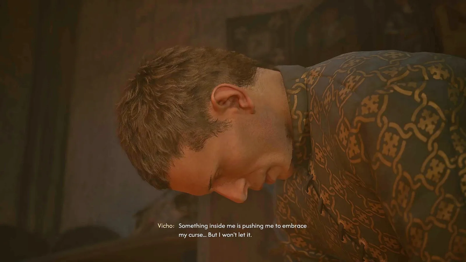 Vicho talks about the pain that he must endure due to his vampiric curse in The Blood of Dawnwalker.