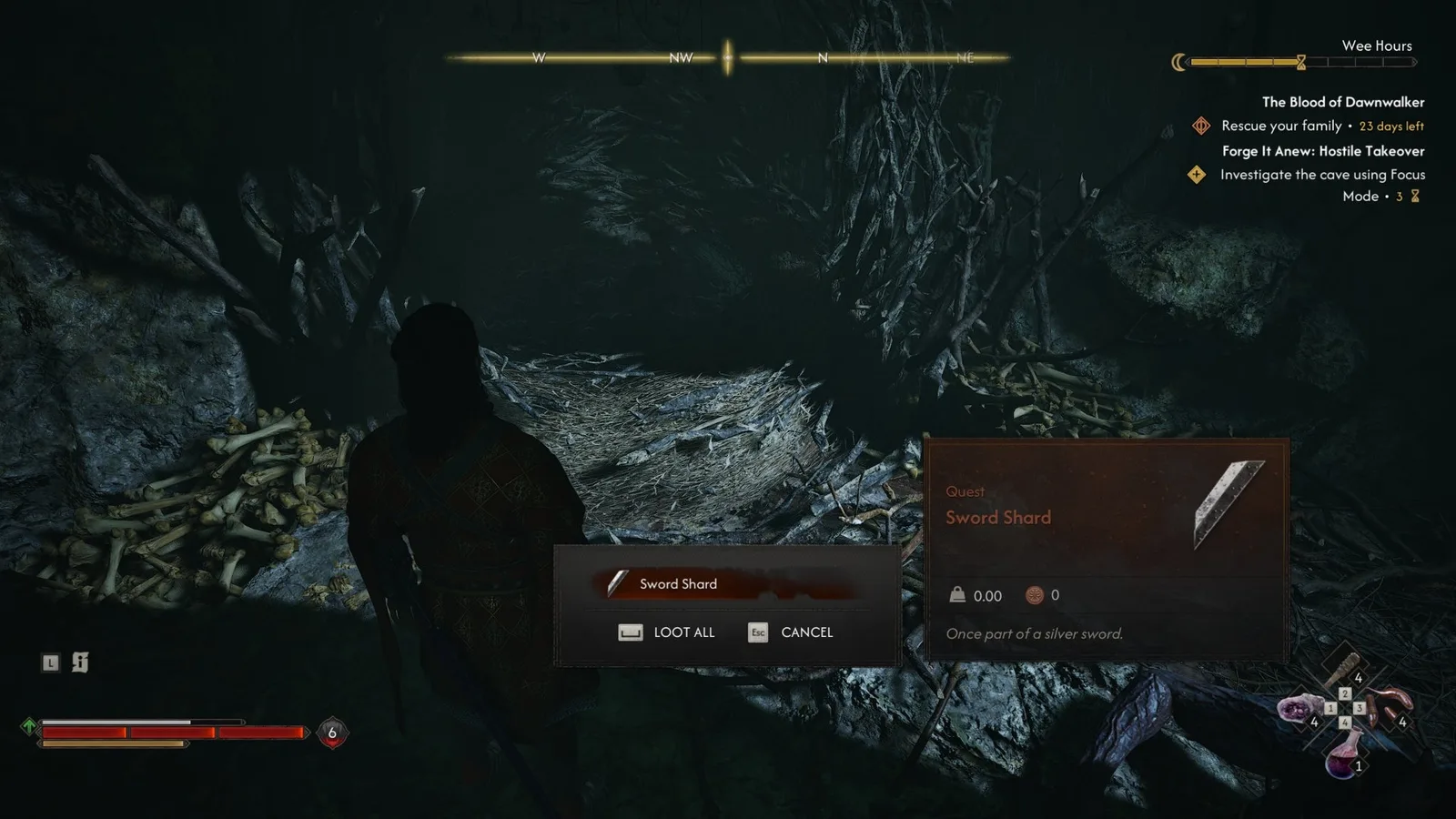 Retrieving a Sword Shard in The Blood of Dawnwalker