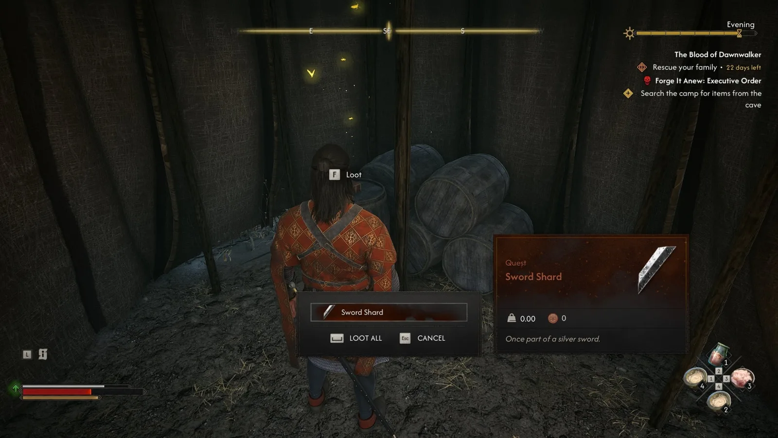 Retrieving the Sword Shard in The Blood of Dawnwalker