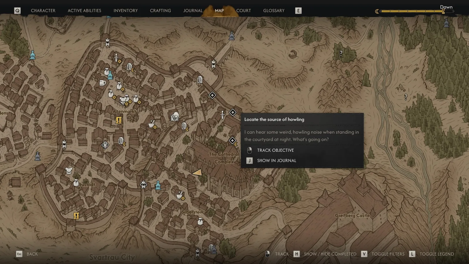 The quest location to begin the search for Saint Mihai's Sword in The Blood of Dawnwalker