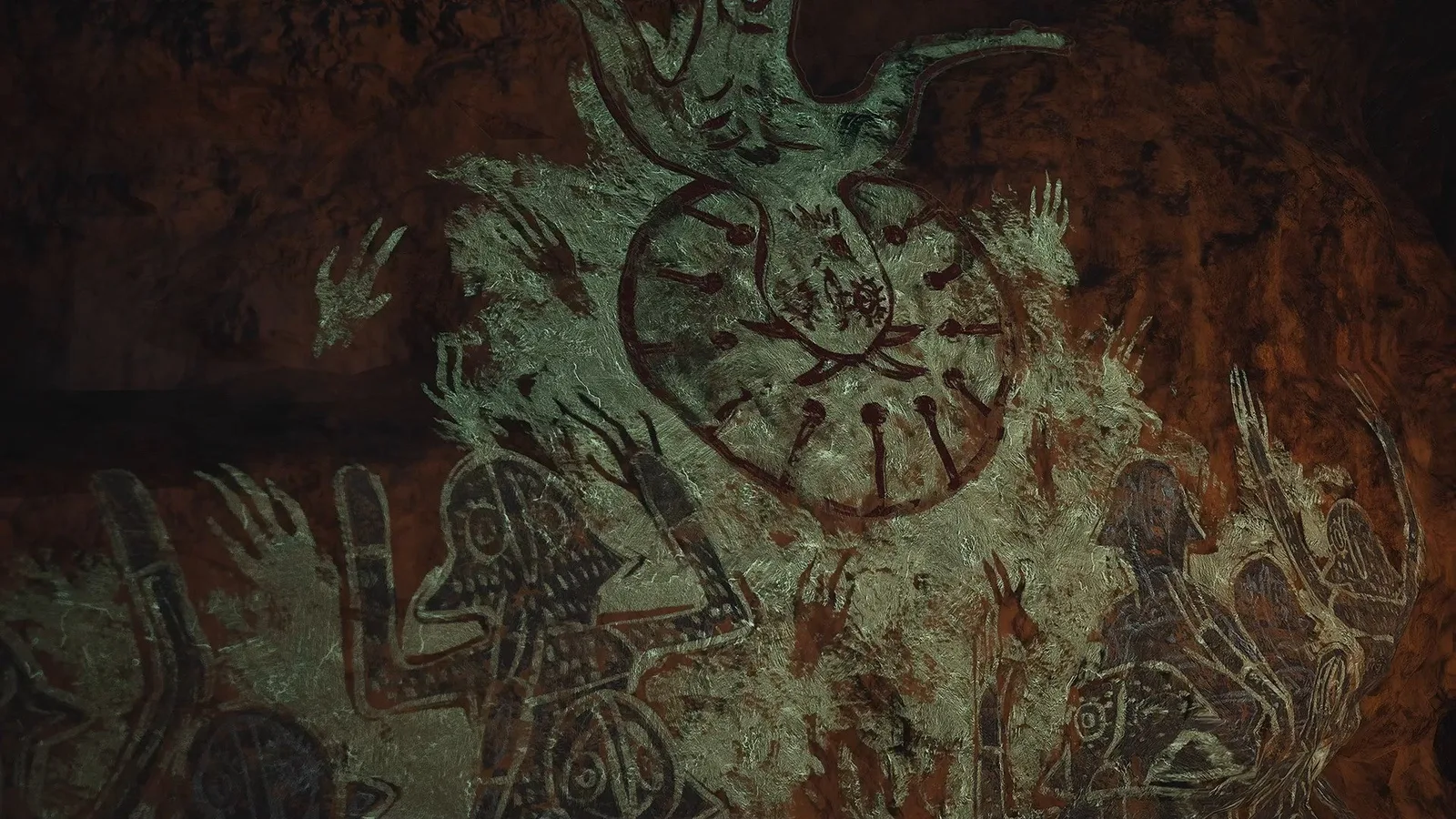 Crude kobold graffiti shows the beasts feasting on Isbrand's body in The Blood of Dawnwalker.