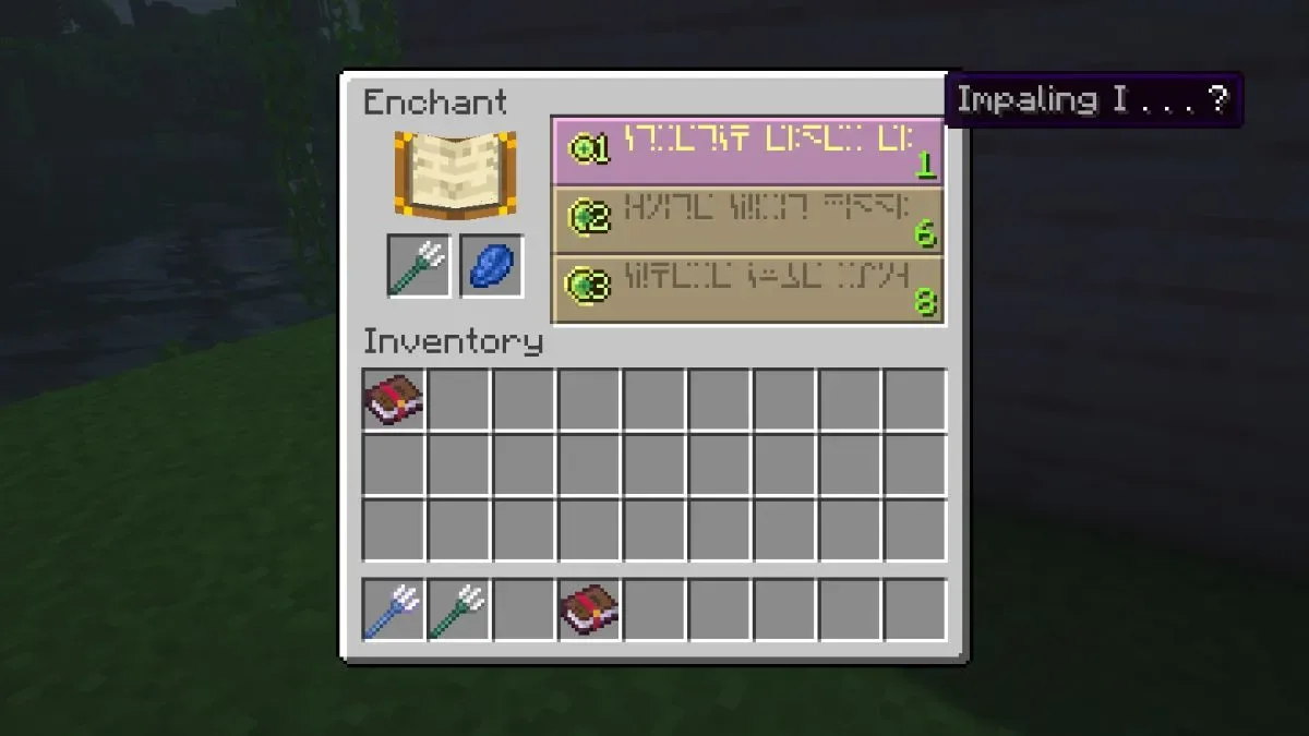 How to get impaling in Minecraft using Enchanting Table