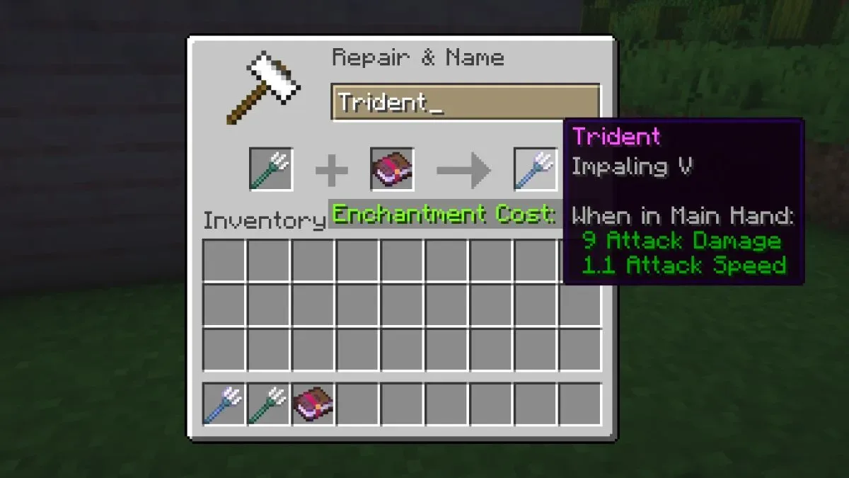 Impaling 5 in Minecraft