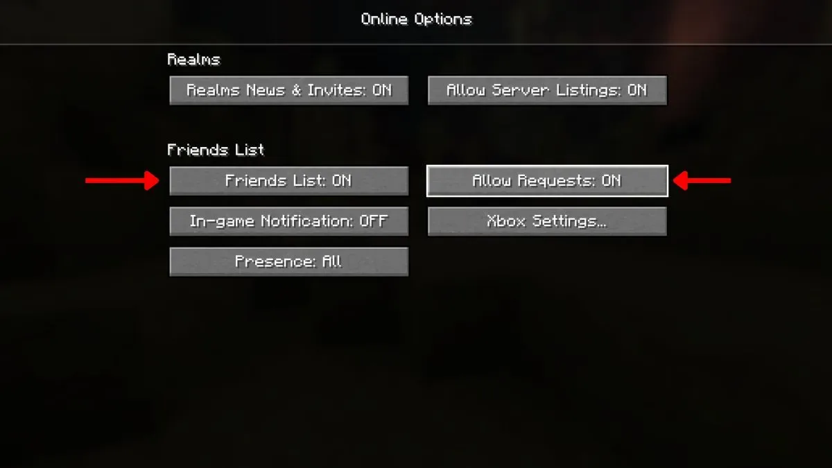 Toggle friend list on minecraft