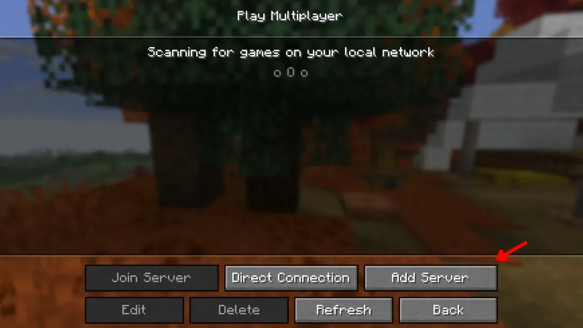 Add public server in minecraft java