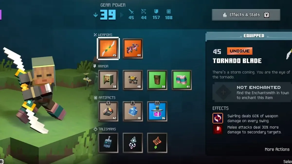 Tornado Blade MC Dungeons 2