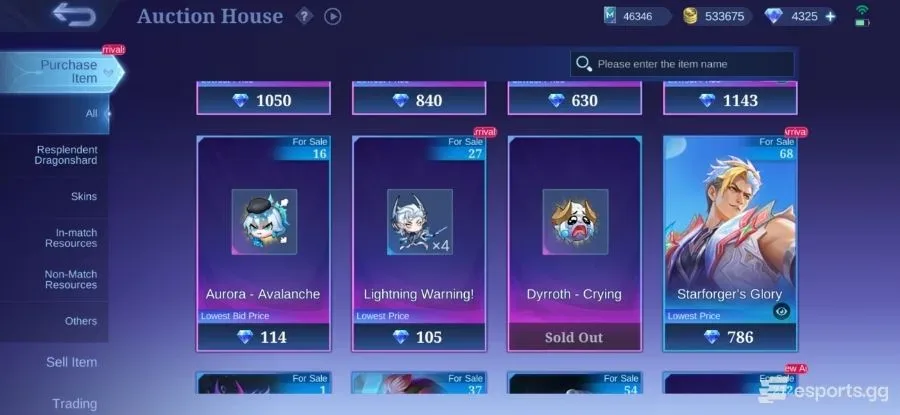 mlbb-chou-starforgers-glory-via-auction-house