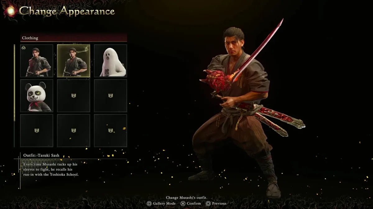 Musashi's Tasuki Sash in Onimusha Way of the Sword