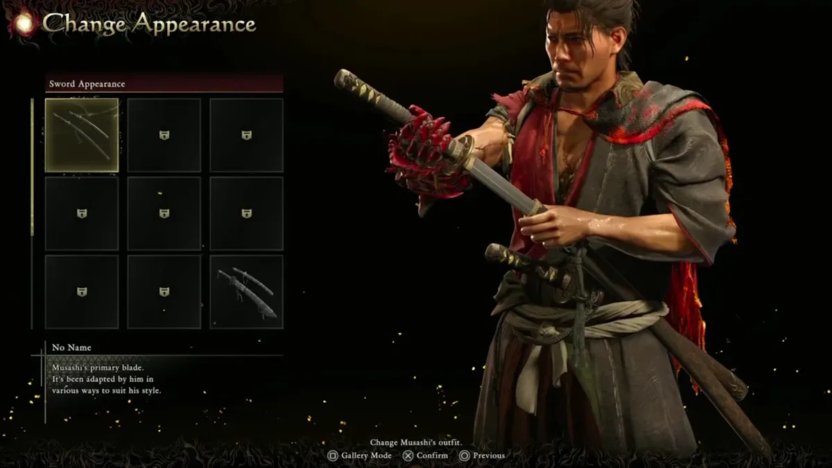 No Name sword appearance in Onimusha Way of the Sword