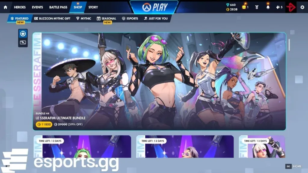 Overwatch LE SSERAFIM skins 