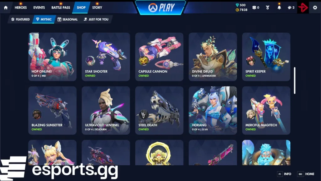 Overwatch Mythic skins
